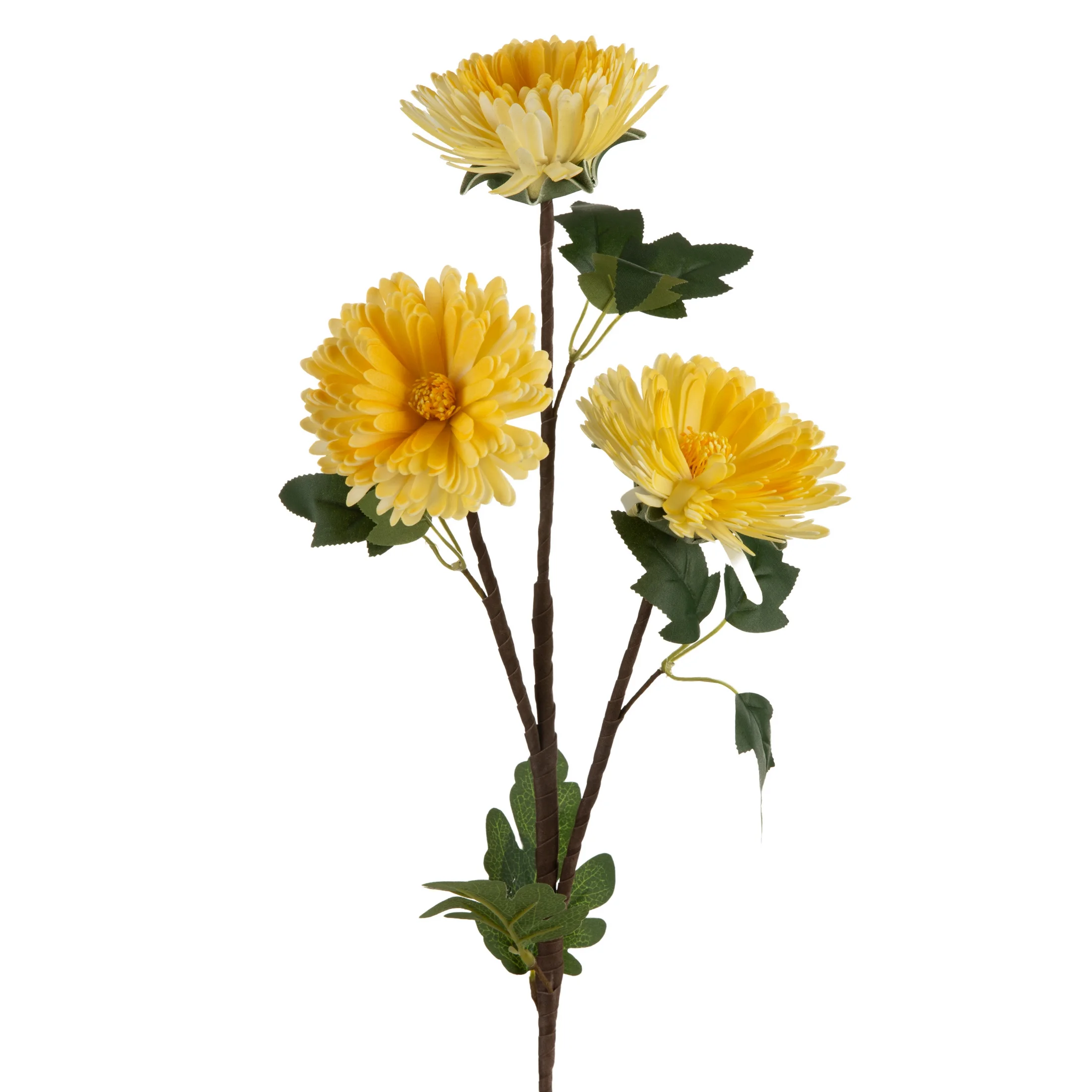 Kwiat sztuczny margaretka żółta z plastycznej pianki foamiran 76 cm