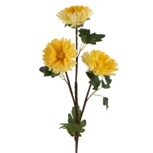 Kwiat sztuczny margaretka żółta z plastycznej pianki foamiran 76 cm