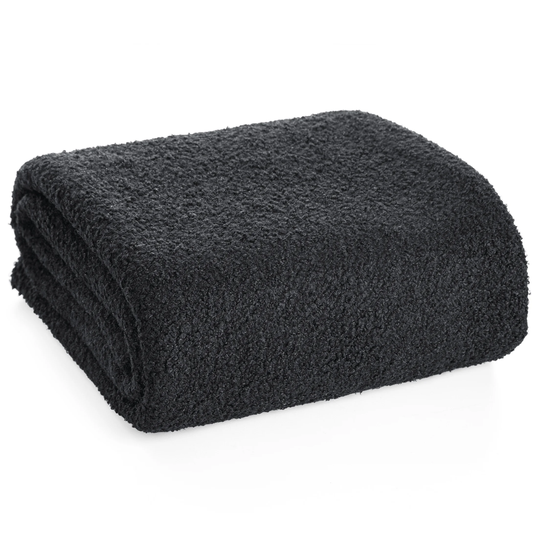 Koc 170x210 cm czarny wyjątkowo i magicznie miękki BUKLA