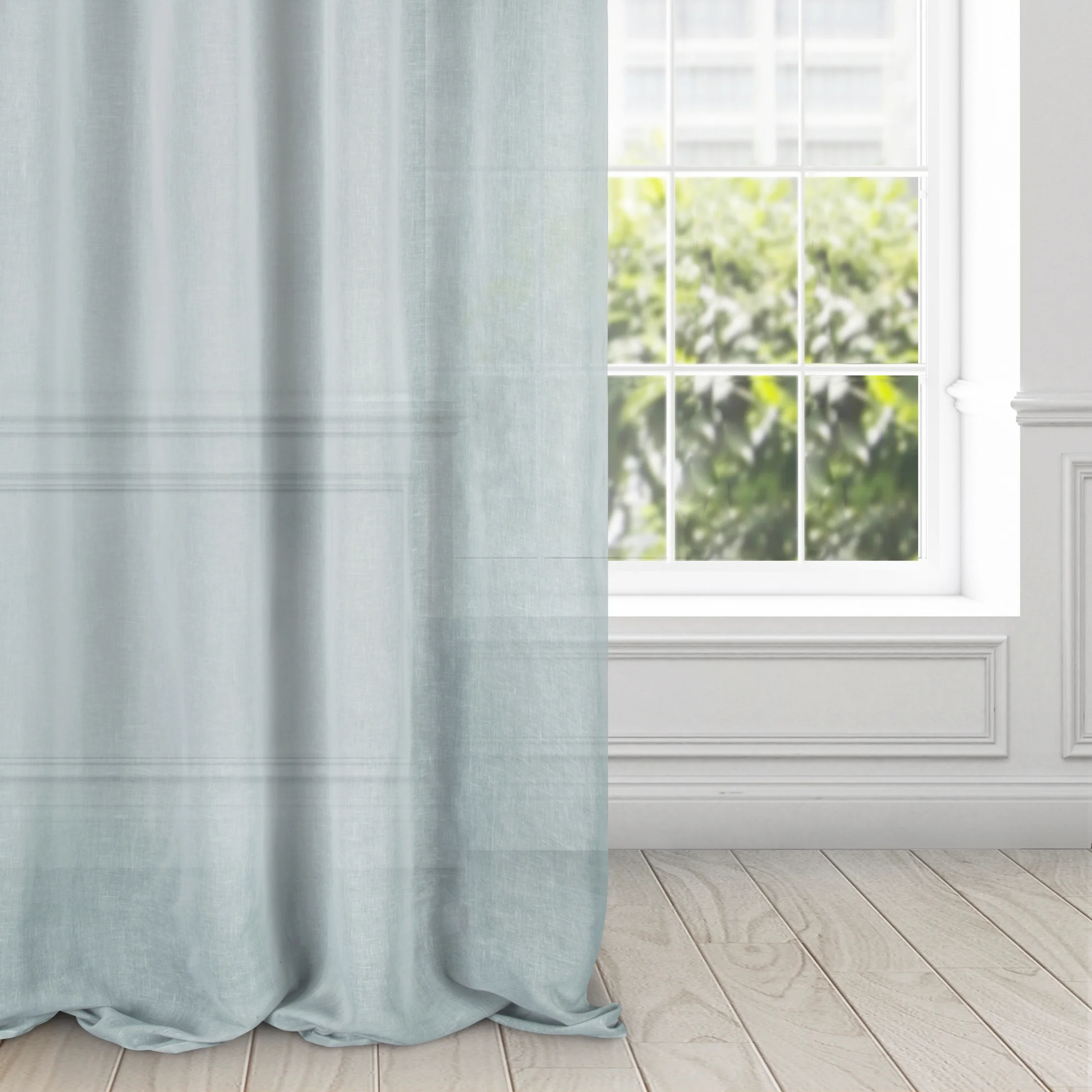 Zasłona szara w stylu eko 140x250 cm przelotka - PAOLA | eurofirany