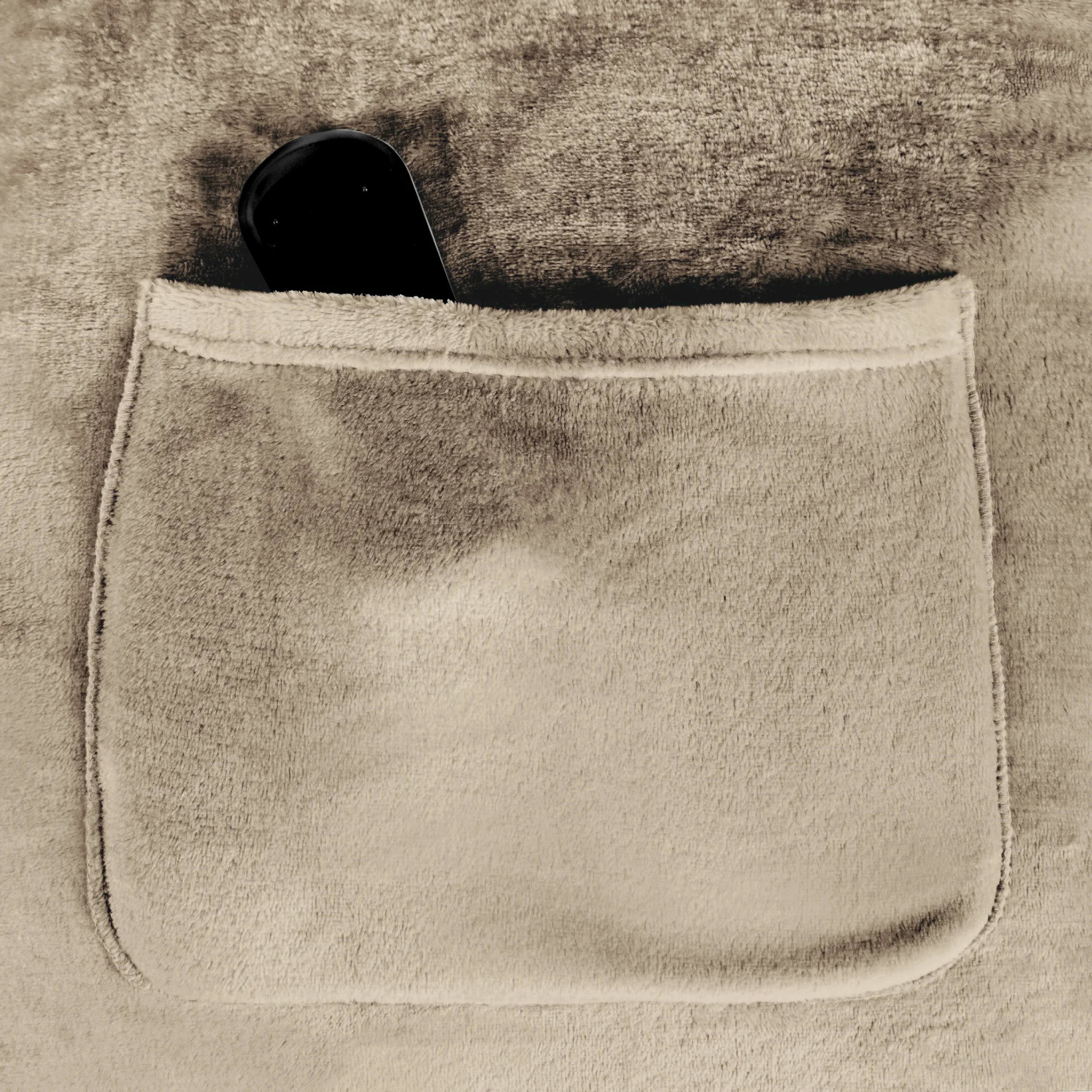 Koc z rękawami z miękkiego polaru 150x180 cm beżowy TV TONY Design 91