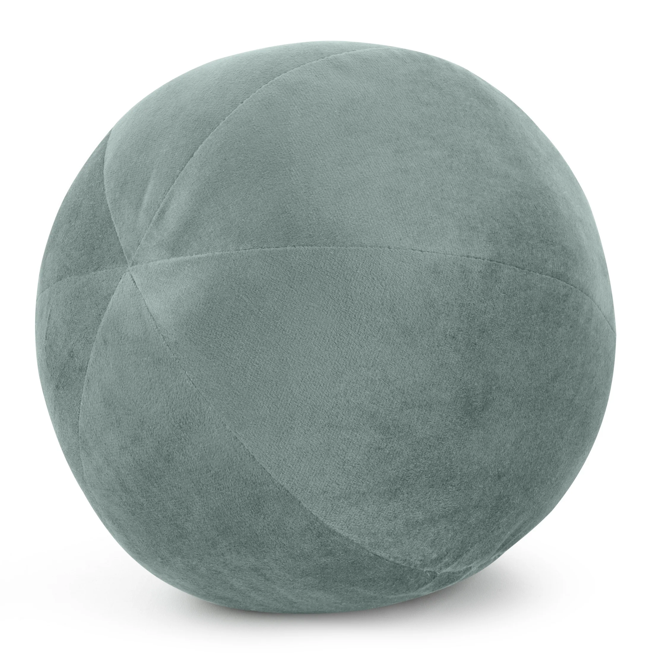 Poduszka dekoracyjna w formie kuli średnica 24 cm welwetowa ciemnomiętowa GAJA
