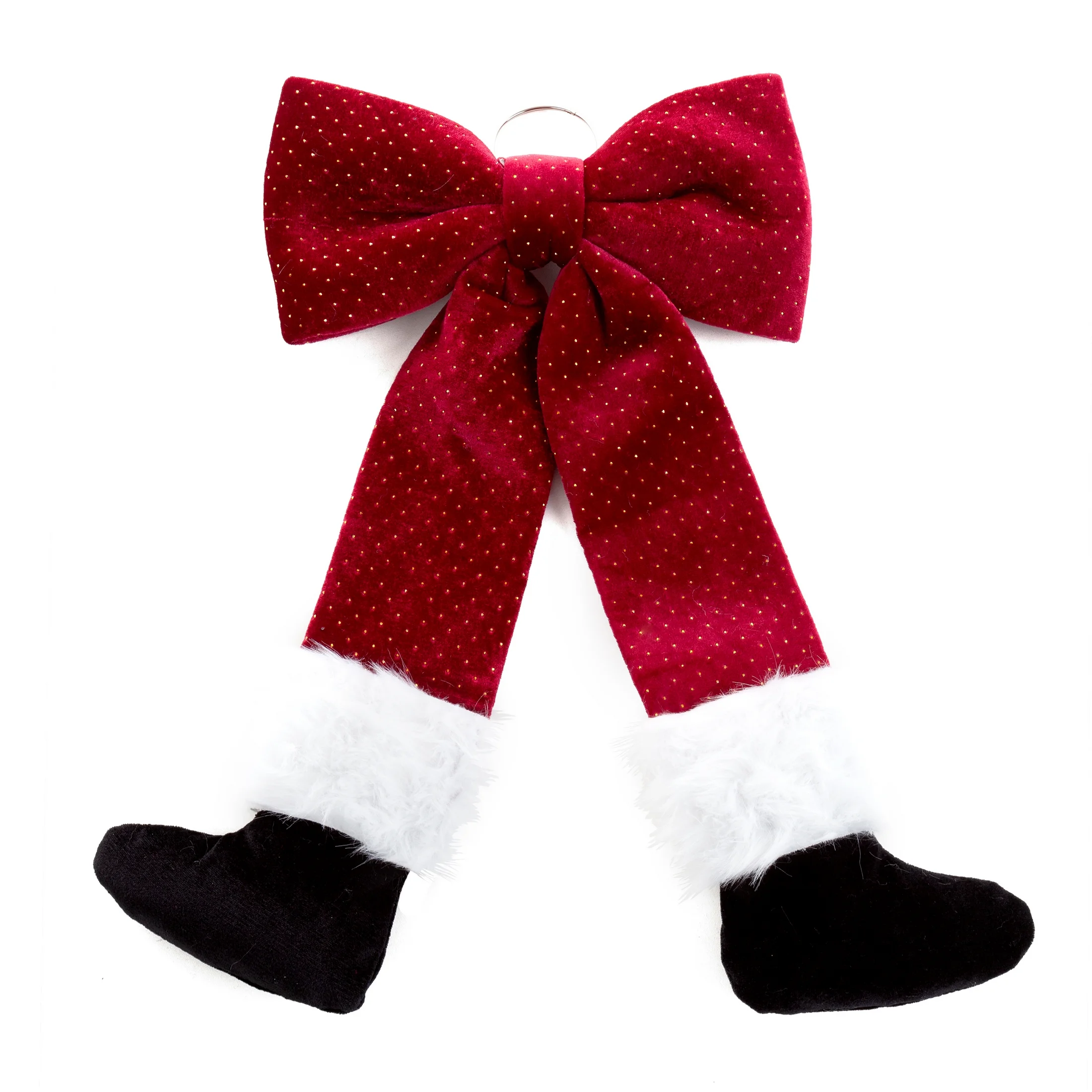 Dużą kokarda welwetowa z uroczymi butami | eurofirany