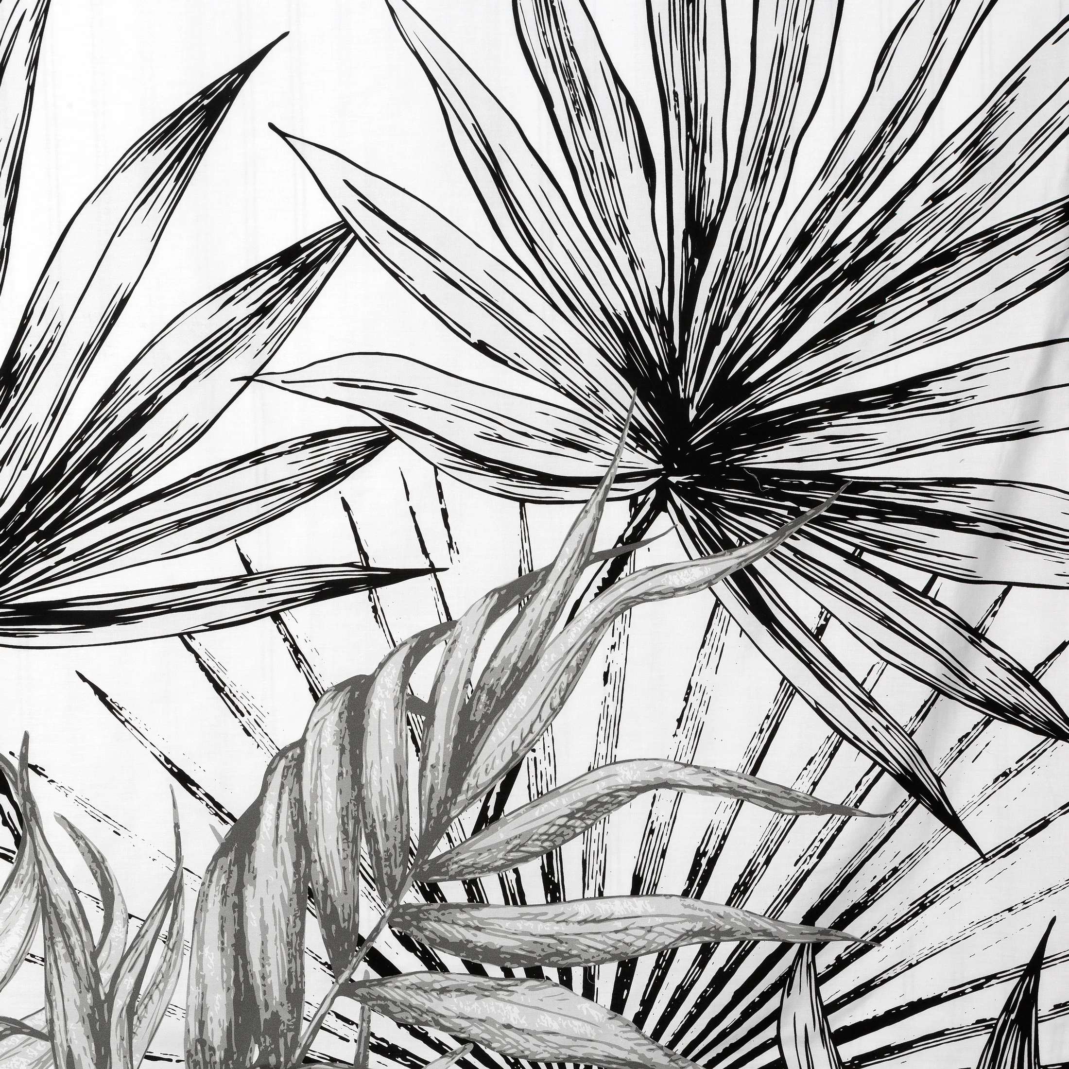 Pościel 160x200 cm komplet 3 częściowy bawełniana kolor biały, czarny styl nowoczesny PALOMA Eurofirany Premium