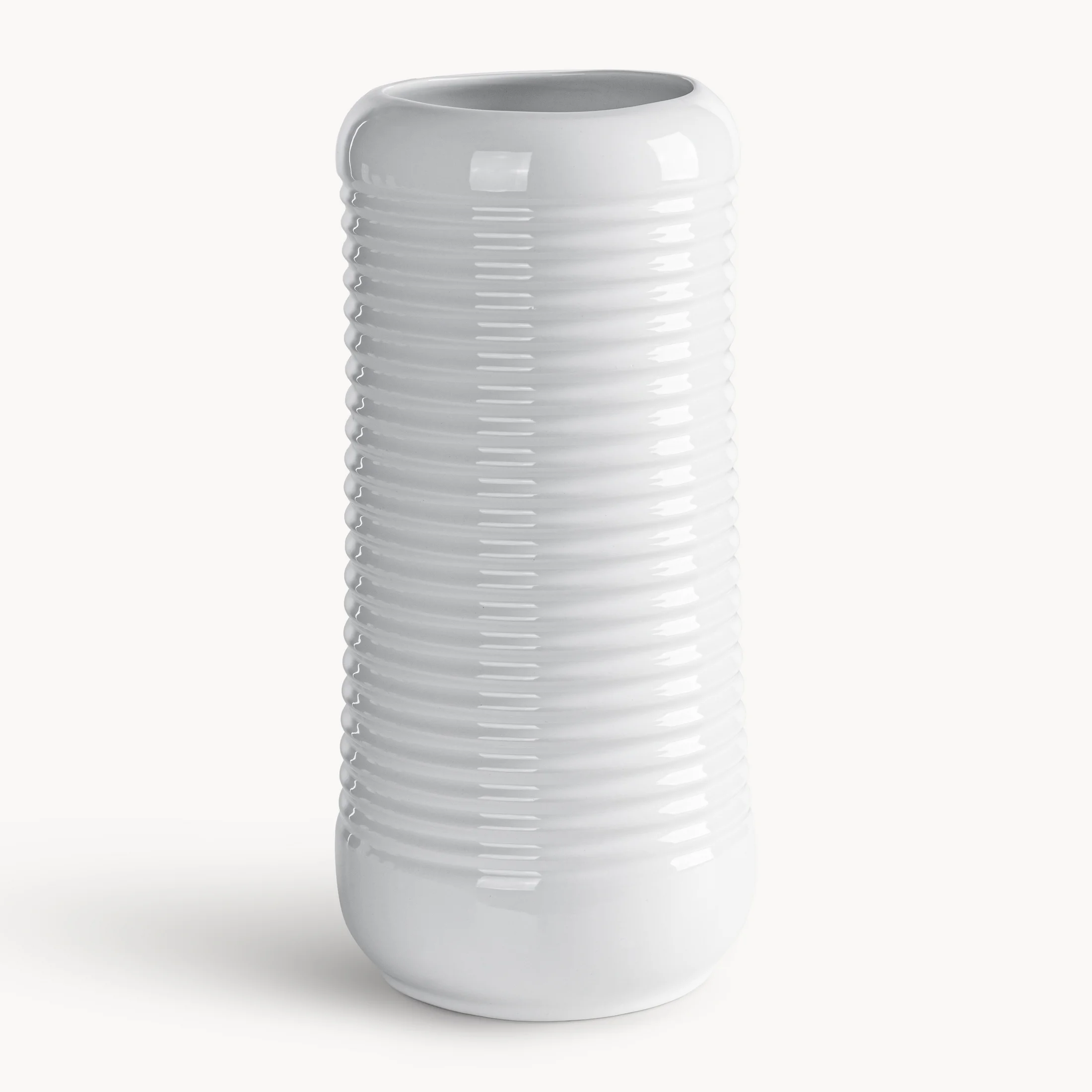 Wazon dekoracyjny o minimalistycznej formie z wytłaczanymi prążkami JASON | eurofirany