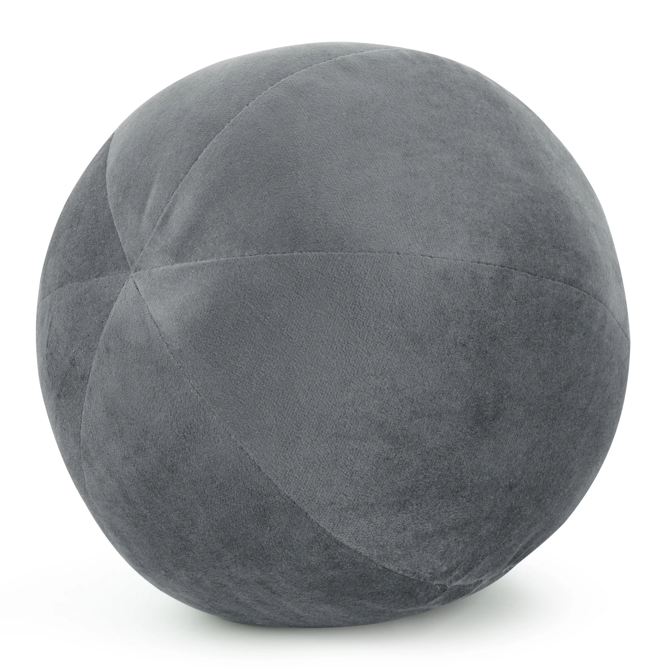 Poduszka dekoracyjna w formie kuli średnica 24 cm welwetowa grafitowa GAJA