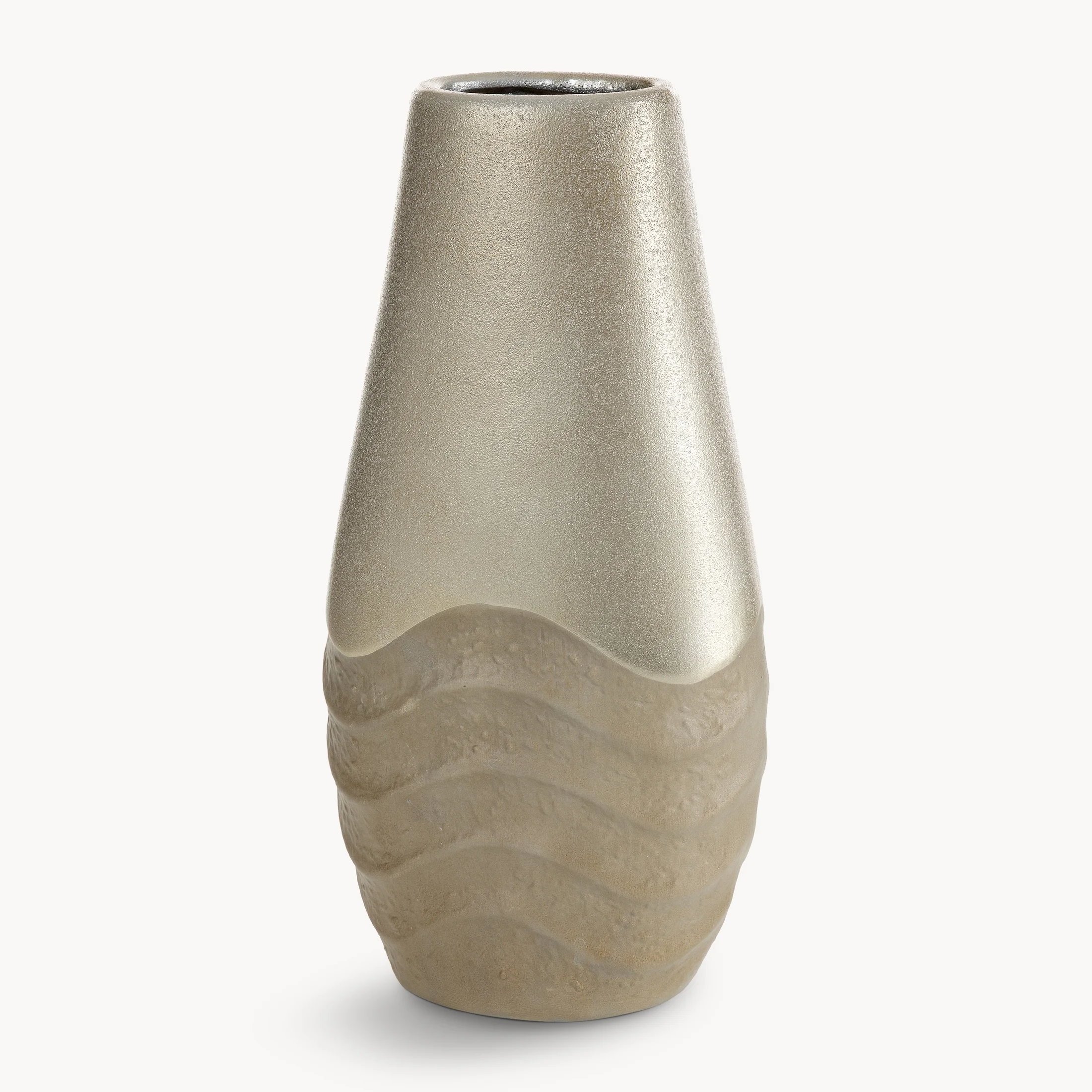 Wazon dekoracyjny SANI zdobiony falistym wzorem | eurofirany