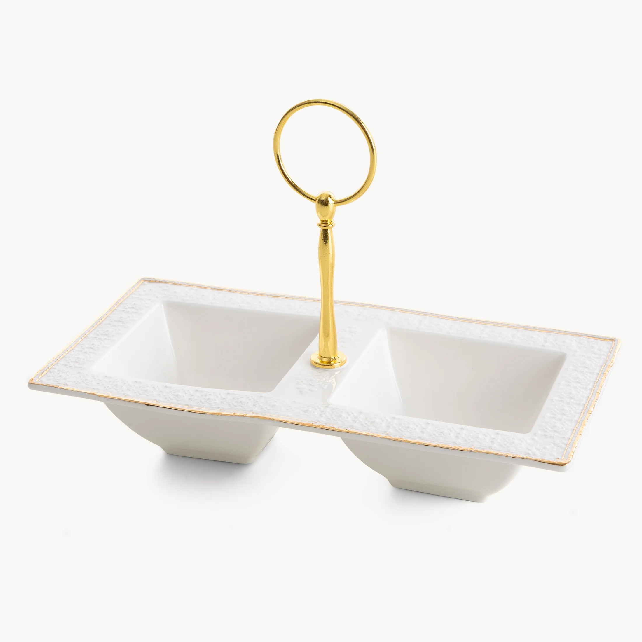 Miseczki ceramiczne zdobione złotymi akcentami OLIVIA - kolekcja AMAROSA