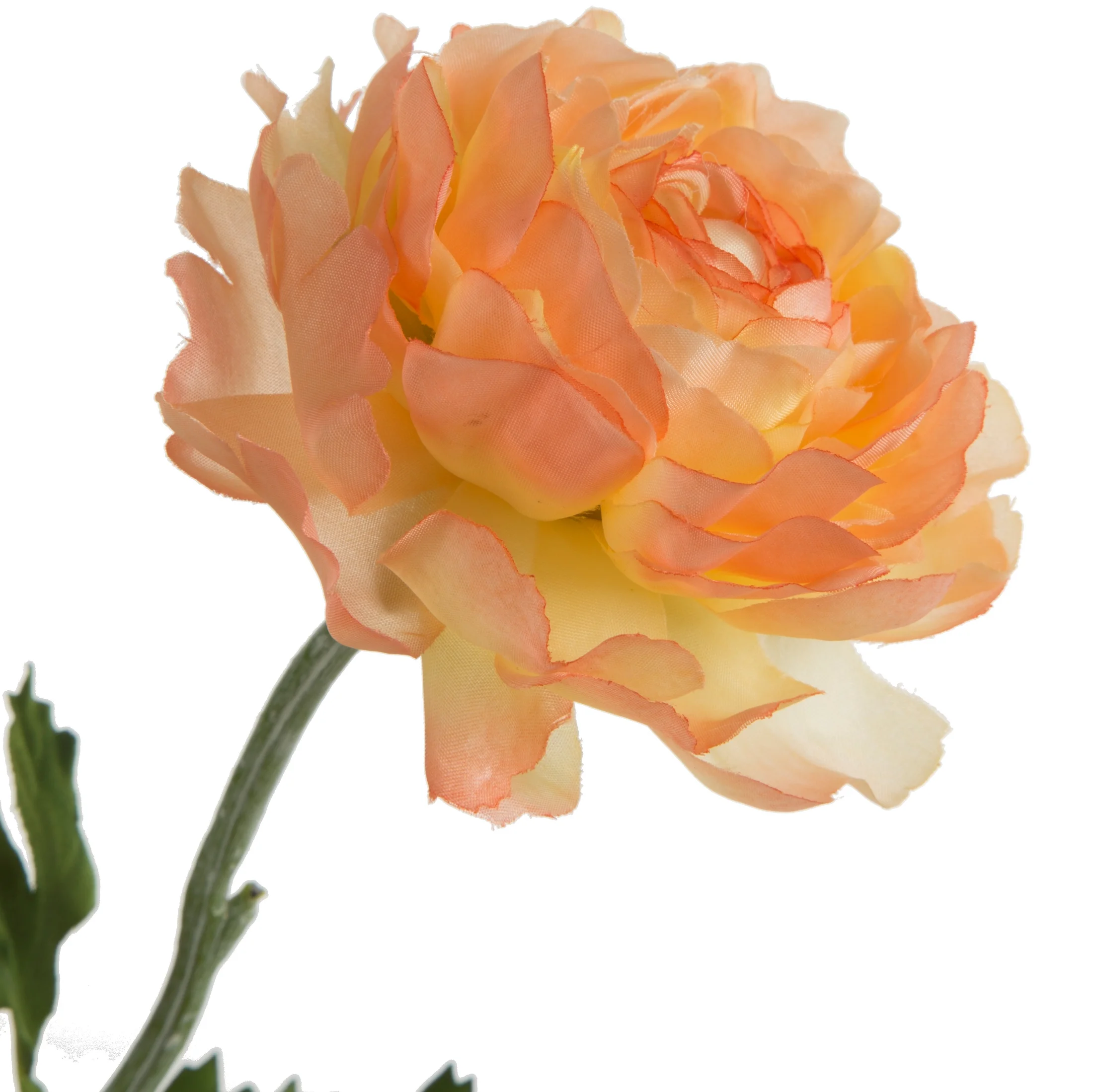 Kwiat sztuczny piwonia pomarańczowy 53 cm