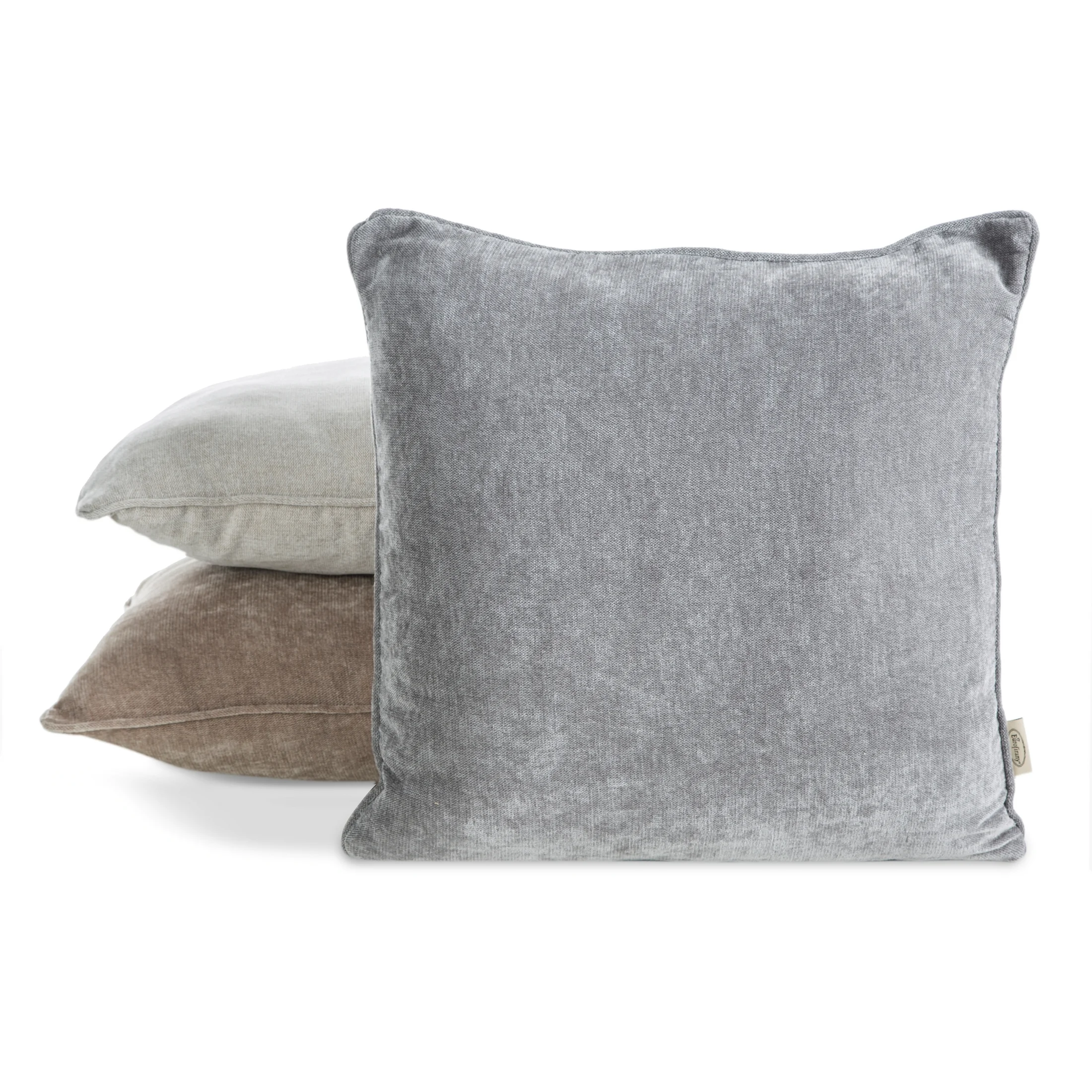 Poszewka na poduszkę 45x45 cm szenilowa, szara NILO