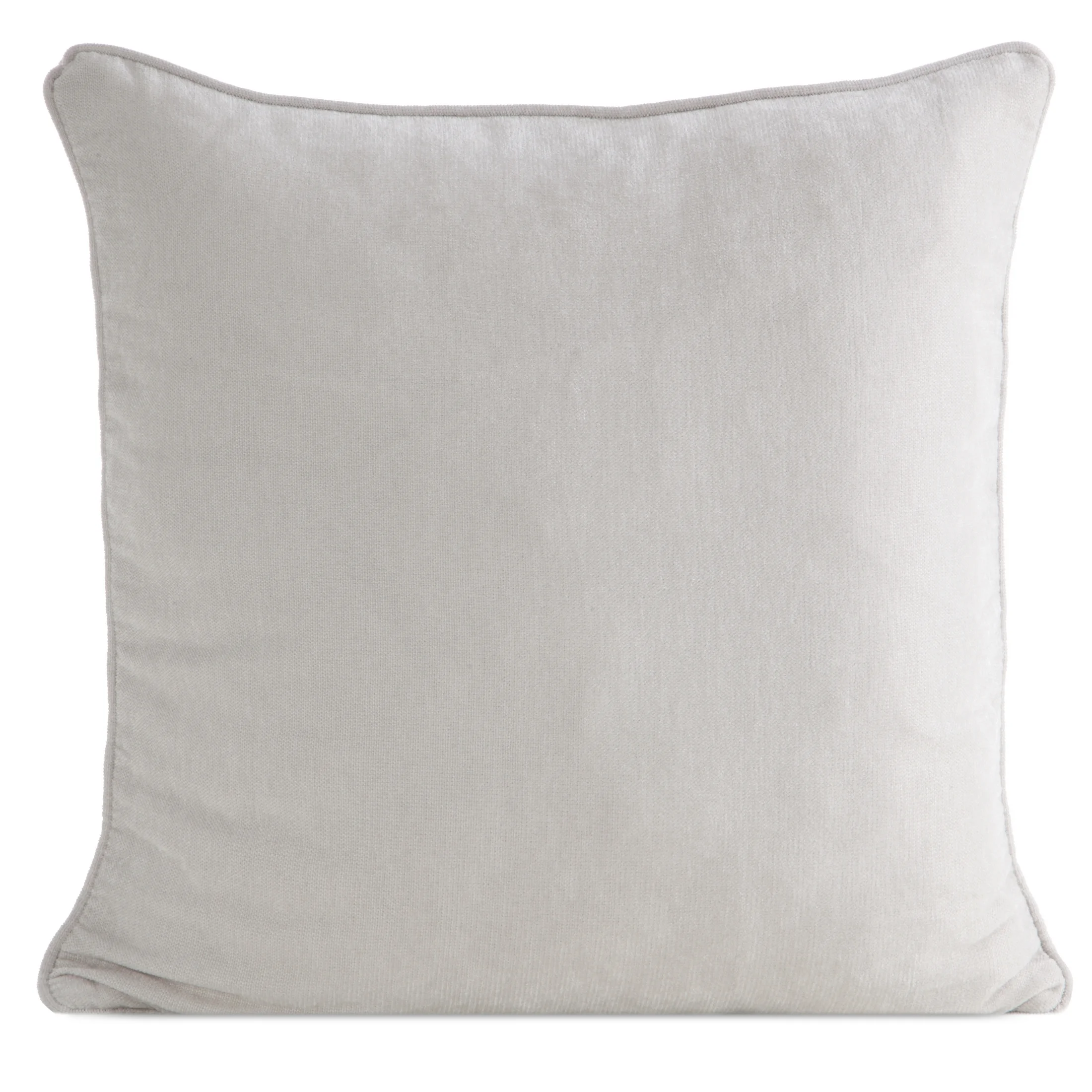 Poszewka na poduszkę 45x45 cm platynowa z szenilowej tkaniny - VANI | eurofirany