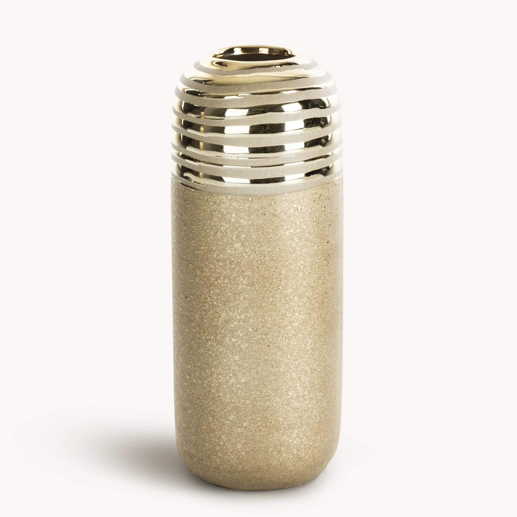 Wazon dekoracyjny ELARA łączący matową powierzchnie z błyszczącym wzorem | eurofirany