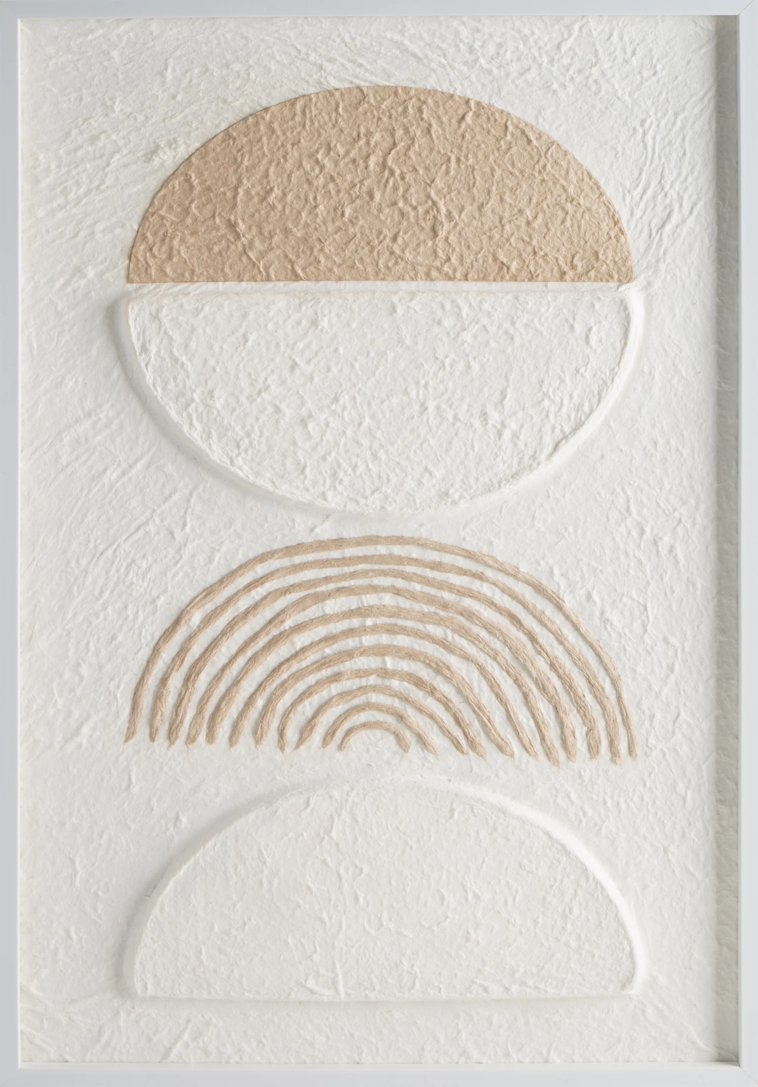 Obraz z wyraźną strukturą w stylu boho oprawiony w ramę | eurofirany