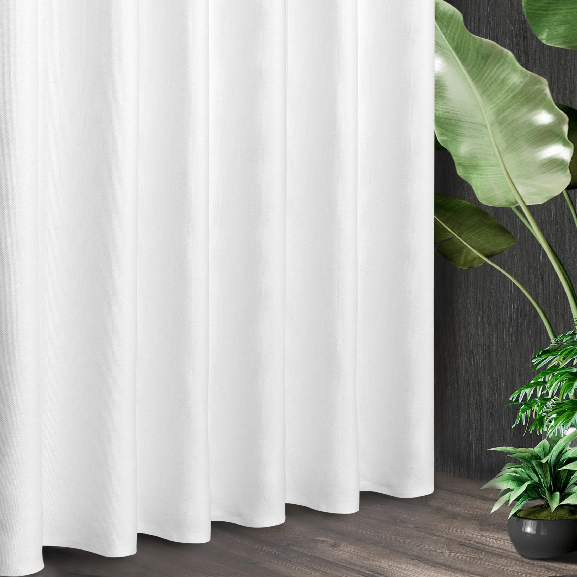 Tkanina zasłonowa jednokolorowa z drobnym ozdobnym wzorem