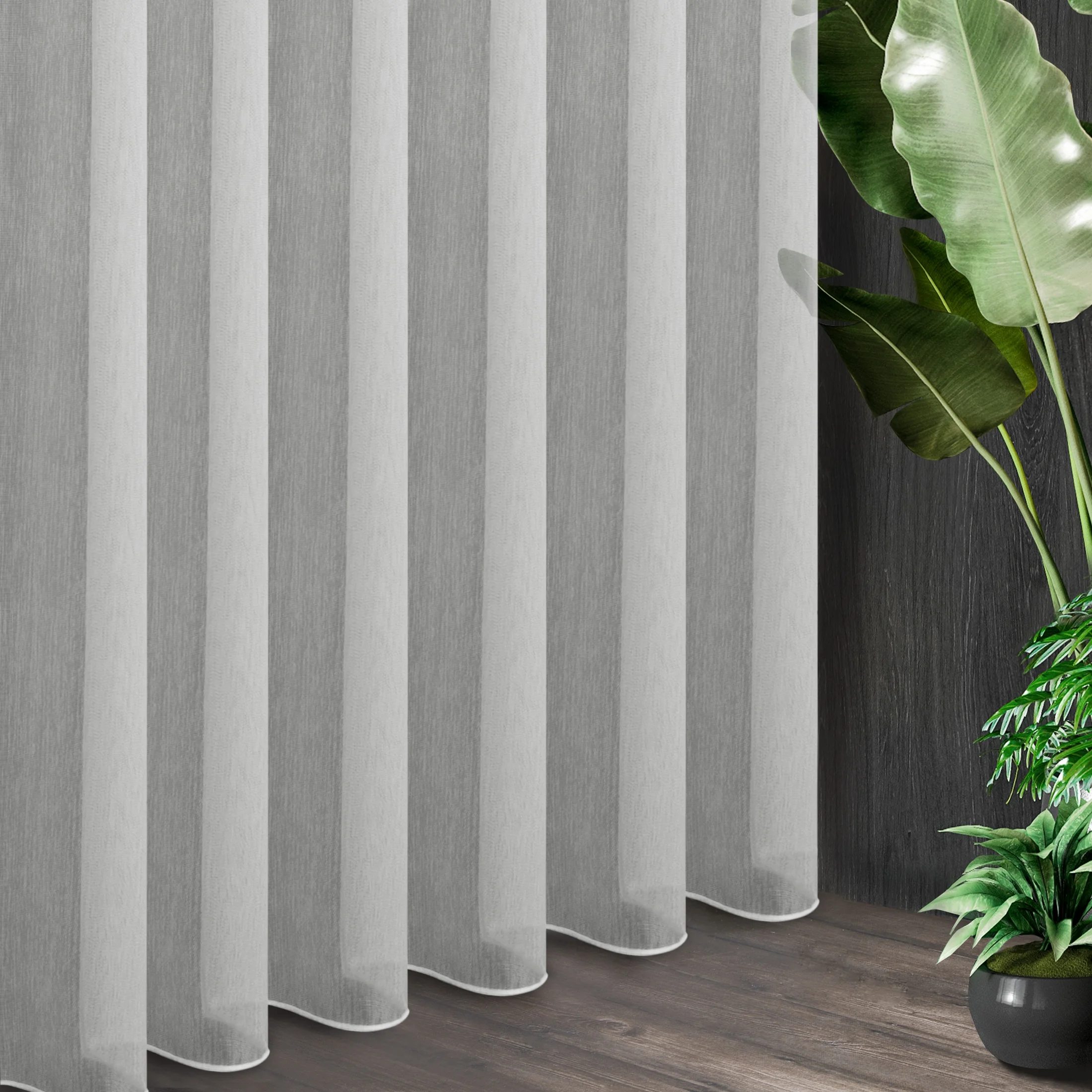 Tkanina firanowa z efektem deszczyku