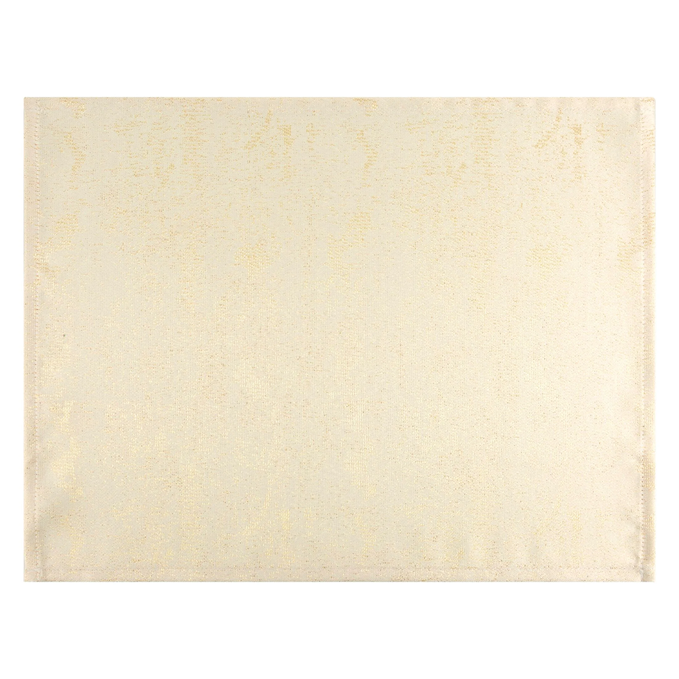 Komplet serwetek 4 szt 30x40 cm kremowy SPARKLE przeszywanych złotą nicią