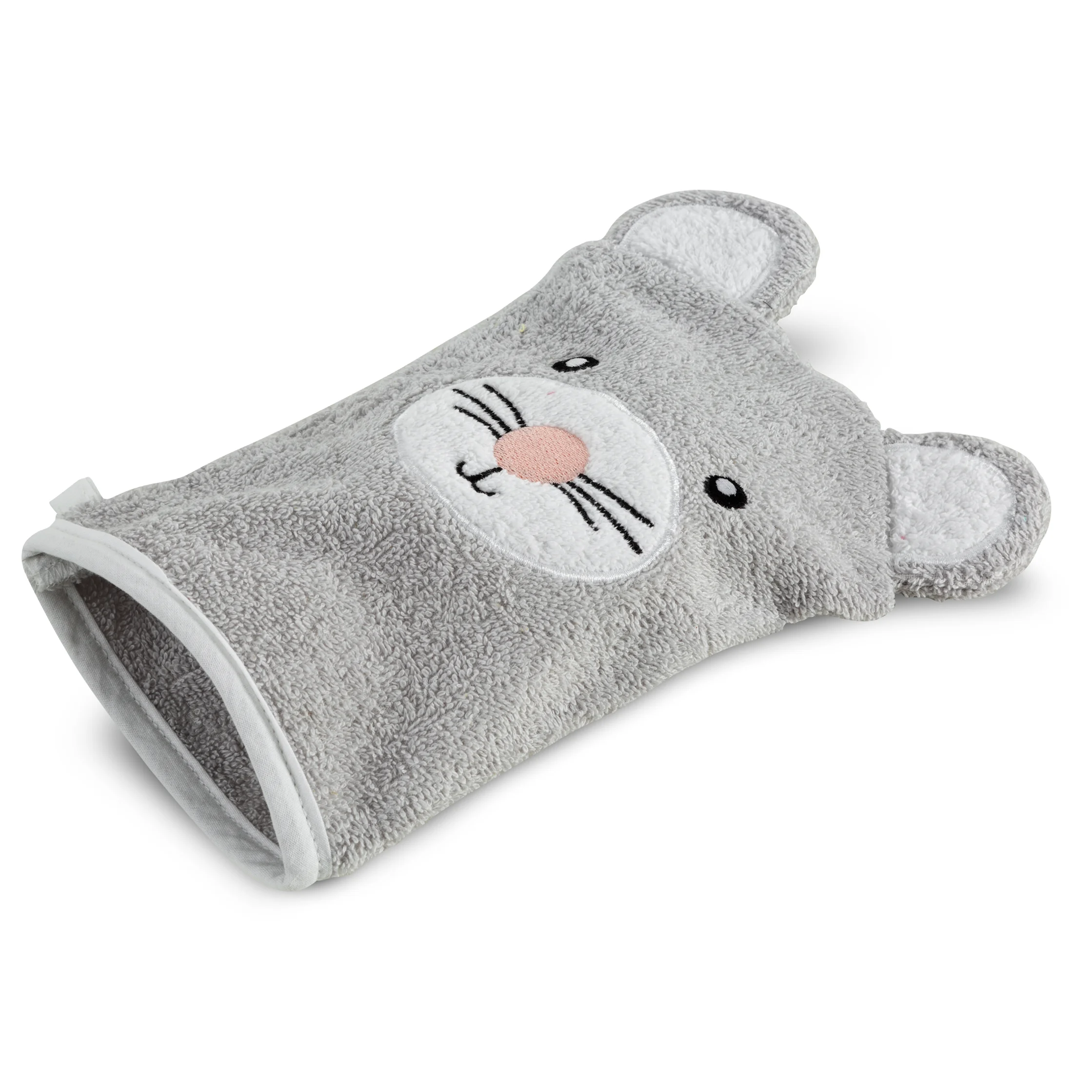 Myjka kąpielowa dziecięca 15x21 cm bawełniana kolor srebrny 350 g/m2 BABY 71