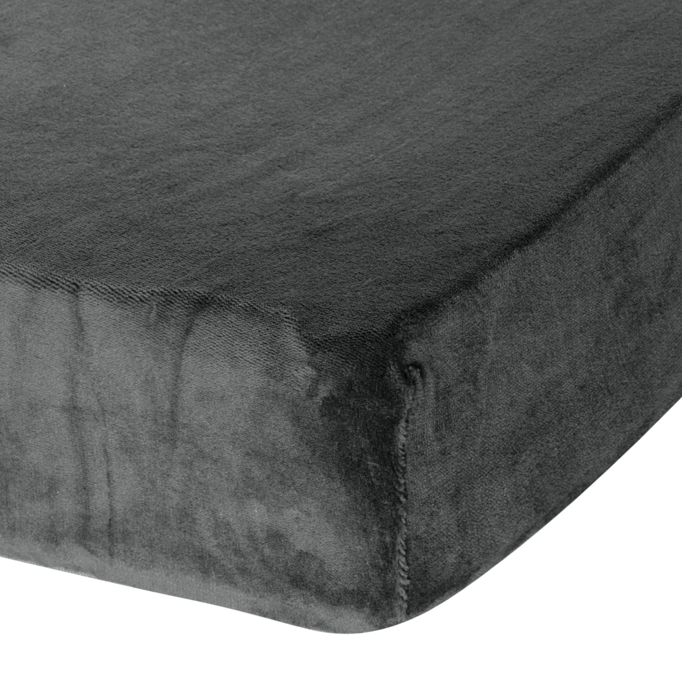 Prześcieradło polarowe z gumką 220x200 cm kolor stalowy 250 g/m2 FLANO | eurofirany