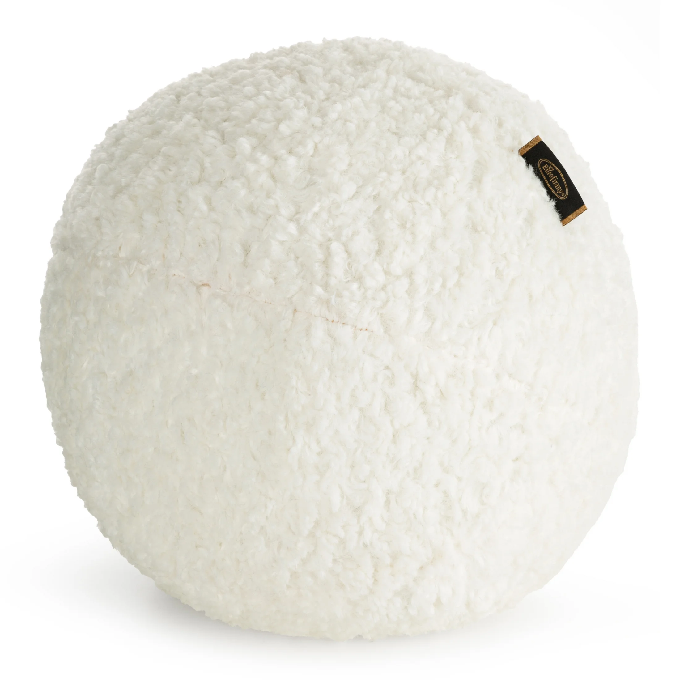 Poduszka w formie kuli średnica 24 cm z tkaniny typu bukla kremowa BUKLA 09