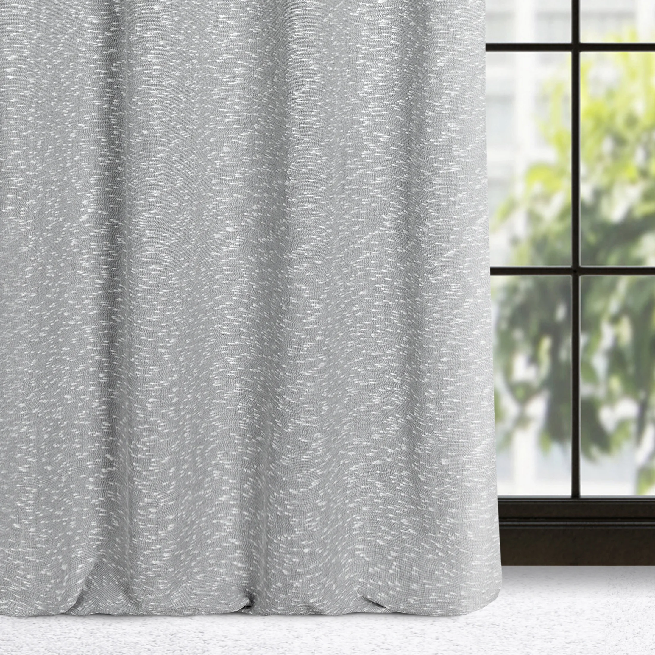 Zasłona stalowa w stylu eko 140x260 cm przelotka - SAND | eurofirany