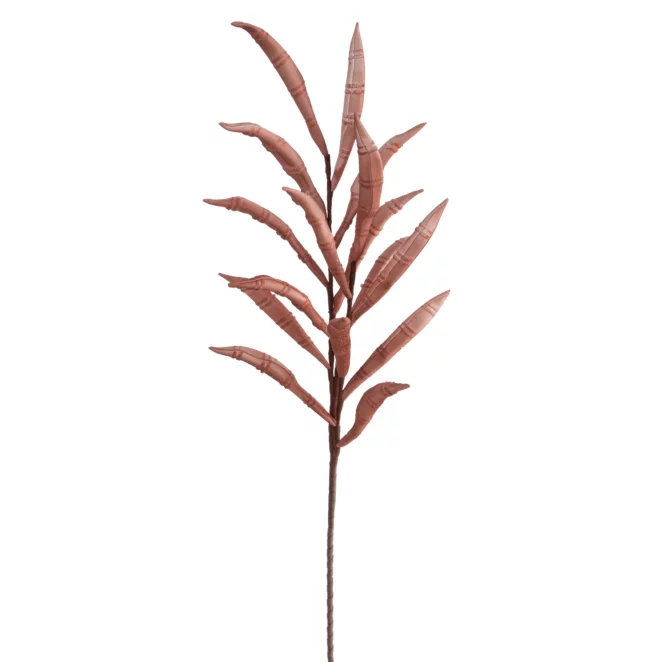 Kwiat sztuczny brązowy z plastycznej pianki foamiran 80 cm
