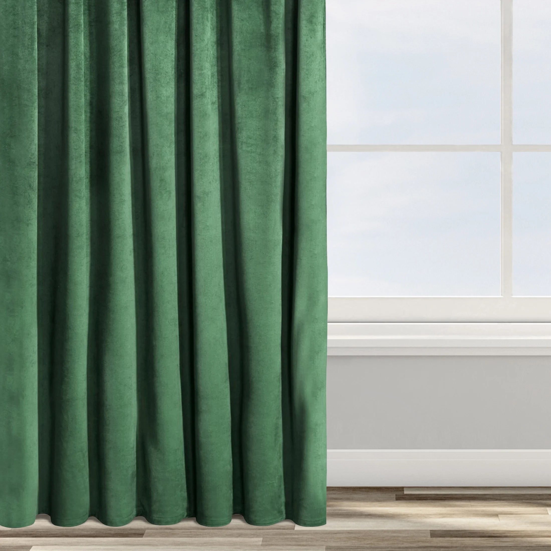 Zasłona welwetowa ciemnozielona 140x270 cm taśma - ROSA - Design 91 | eurofirany