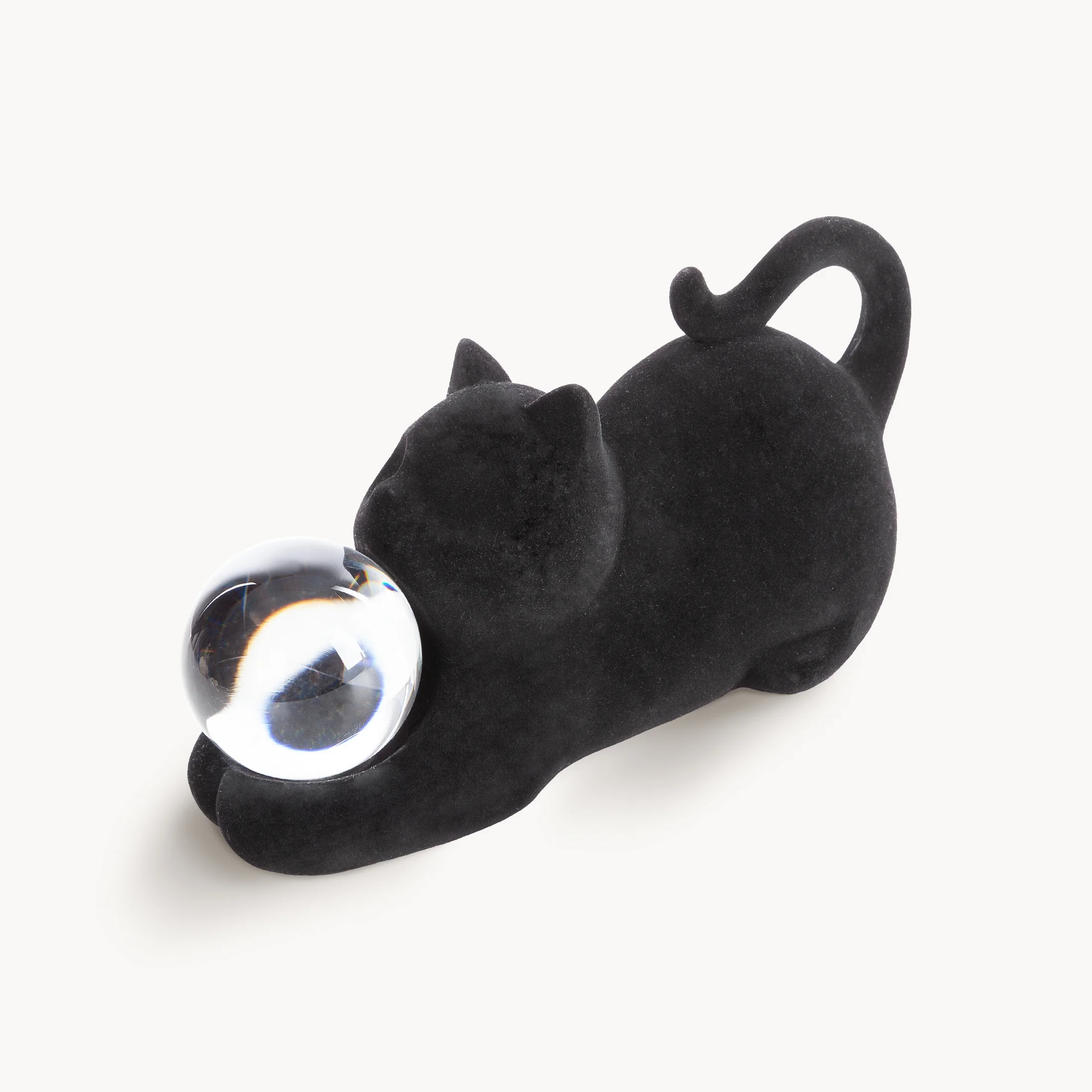 Figurka dekoracyjna KOT z szklana kulą | eurofirany