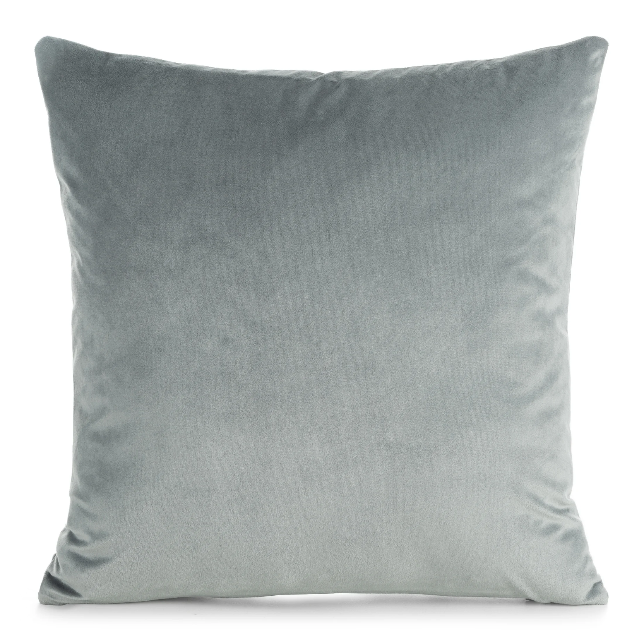 Poszewka na poduszkę 45x45 cm welwetowa, gładka srebrna o delikatnym połysku GAJA 1 | eurofirany