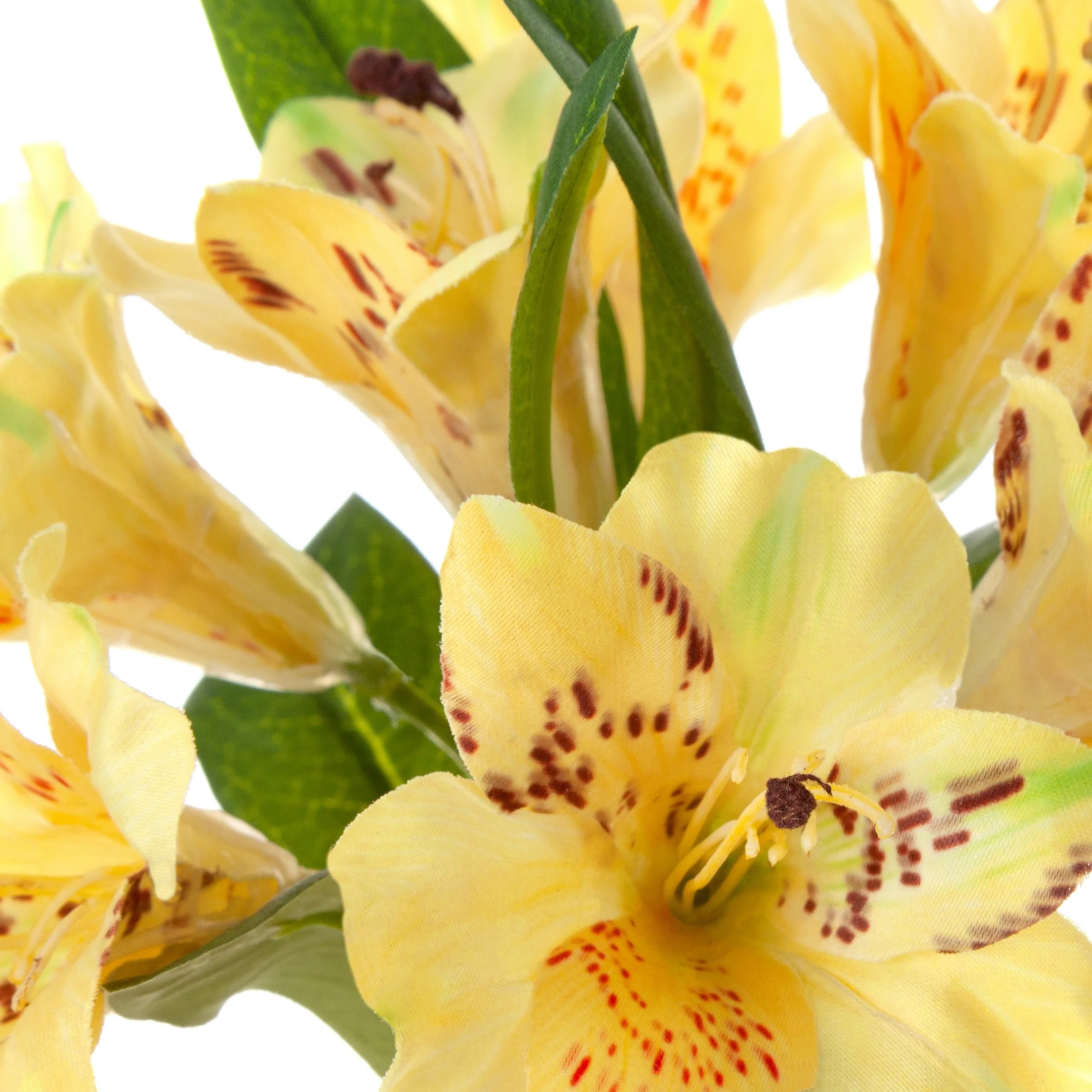 Kwiat sztuczny rododendron żółty 48 cm