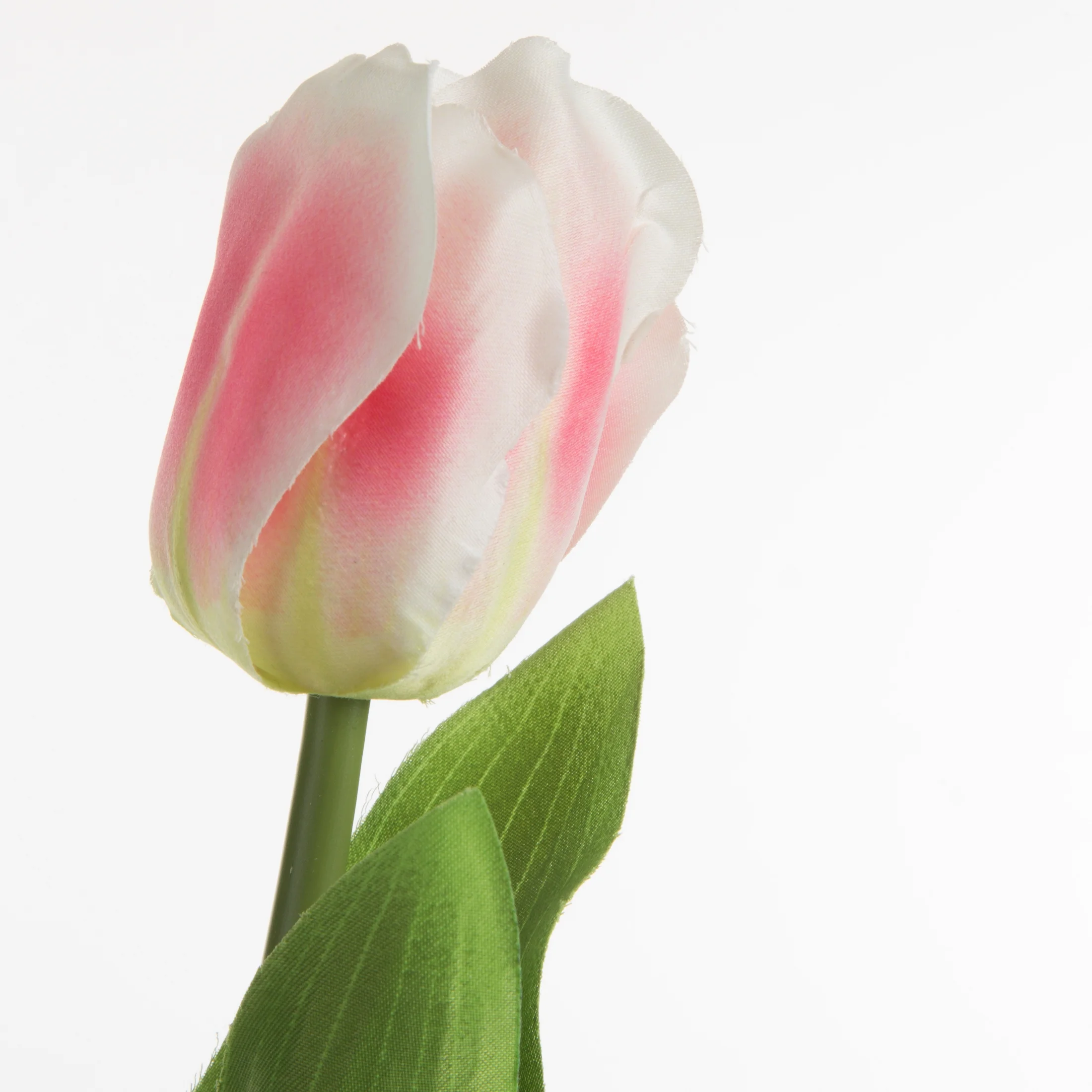 Kwiat sztuczny różowo, biały 41 cm