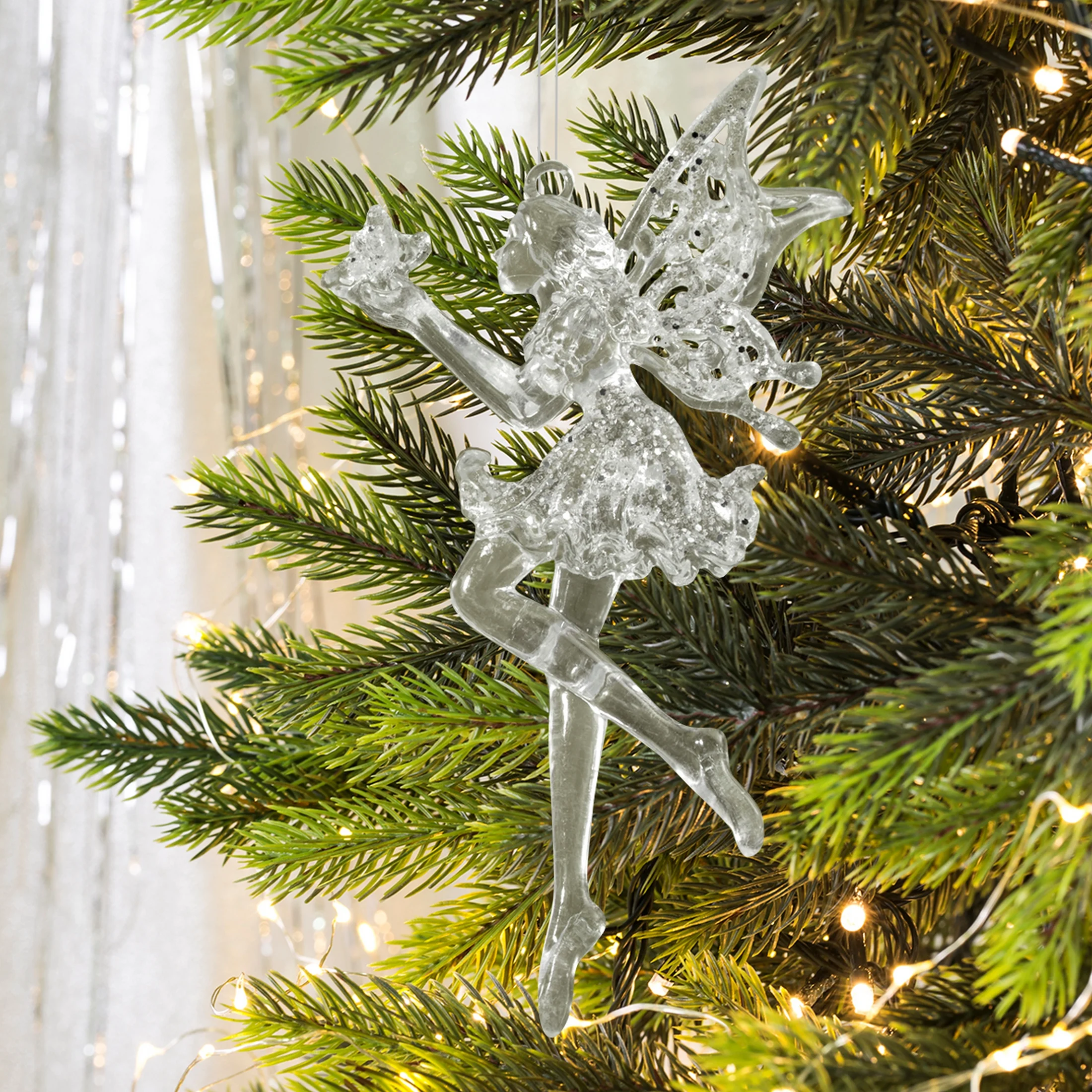 Ozdoba choinkowa ELF dekorowana brokatem | eurofirany