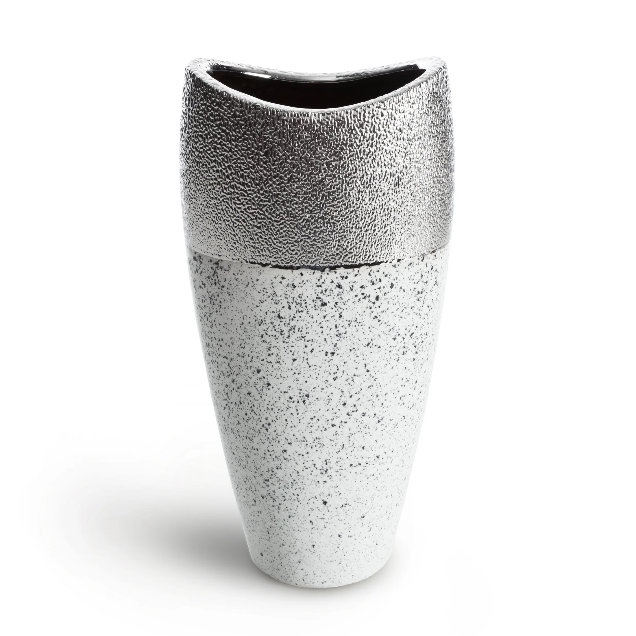 Wazon ceramiczny MILO zdobiony imitacją granitu | eurofirany