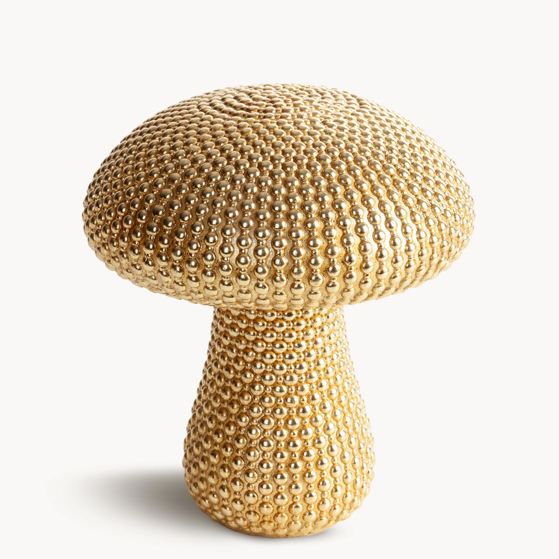 Figurka dekoracyjna grzybek pokryta złotymi kuleczkami | eurofirany