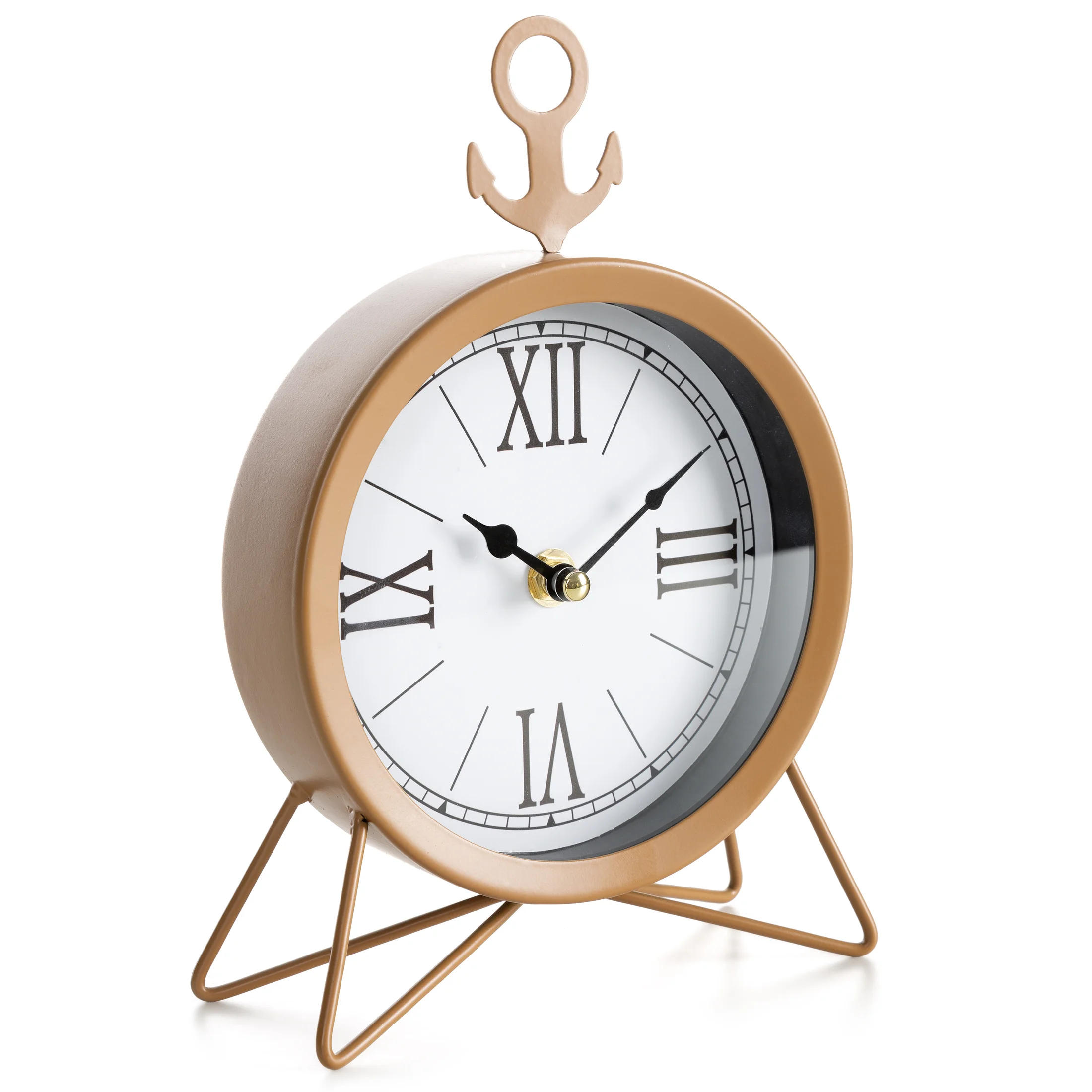 Dekoracyjny zegar stołowy stojący w minimalistycznym stylu