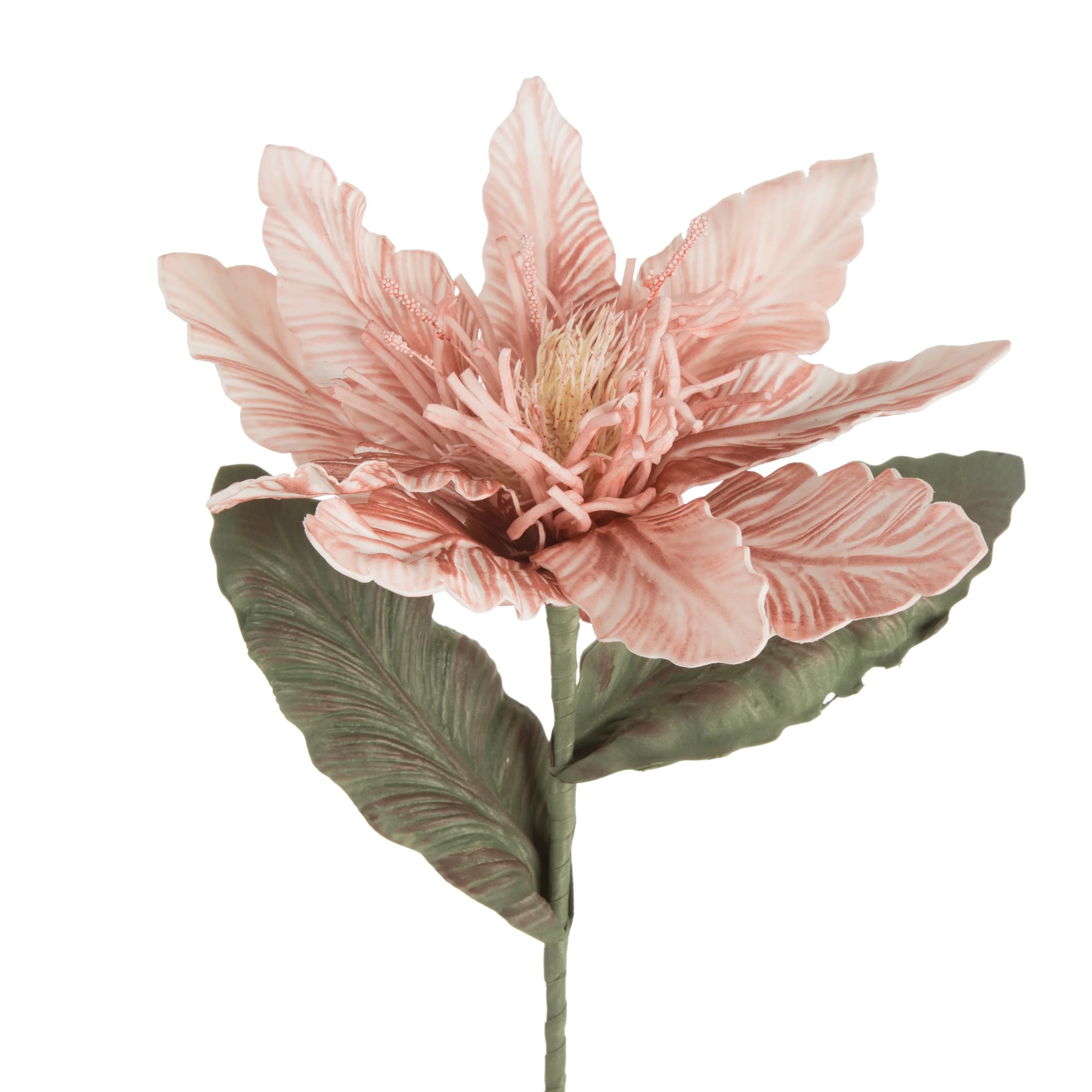 Kwiat sztuczny różowy z plastycznej pianki foamiran 64 cm