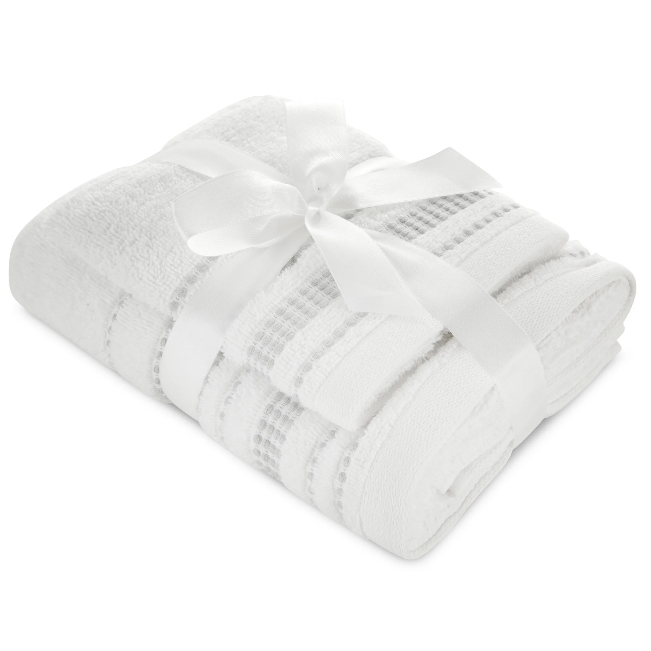 Zestaw ręczników bawełnianych na prezent 2 szt kolor biały 500 g/m2 JOLY