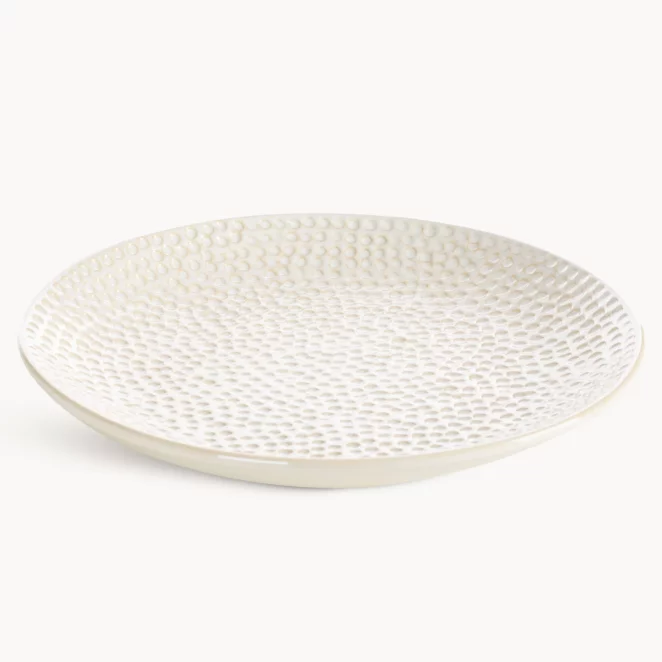 Patera kremowa z ozdobnym wzorem rozmiar 30x4 cm ALEXA - kolekcja SEA SUMMER