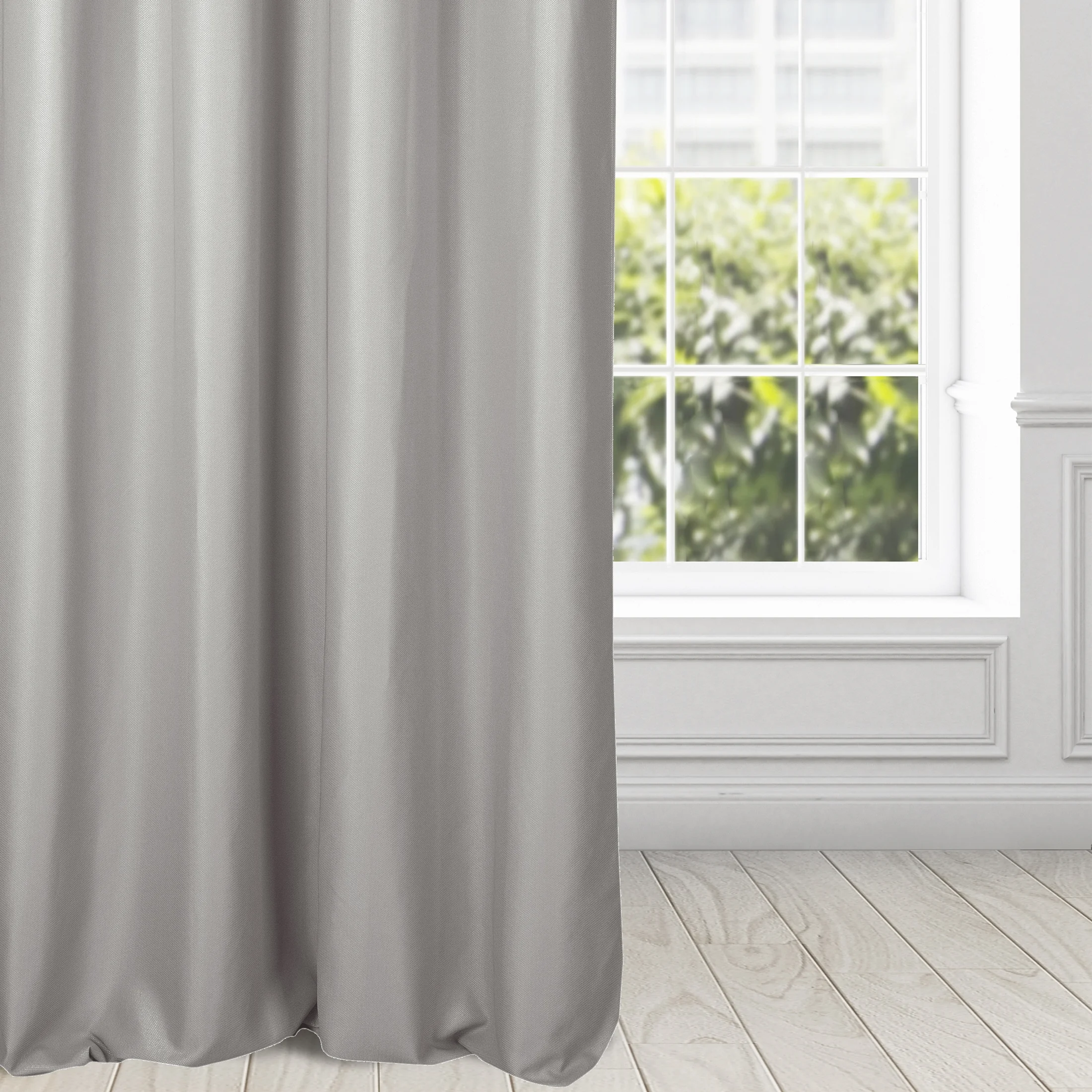 Zasłona jasnobeżowa z tkaniny lureksowej 140x250 cm przelotka - AGGIE | eurofirany