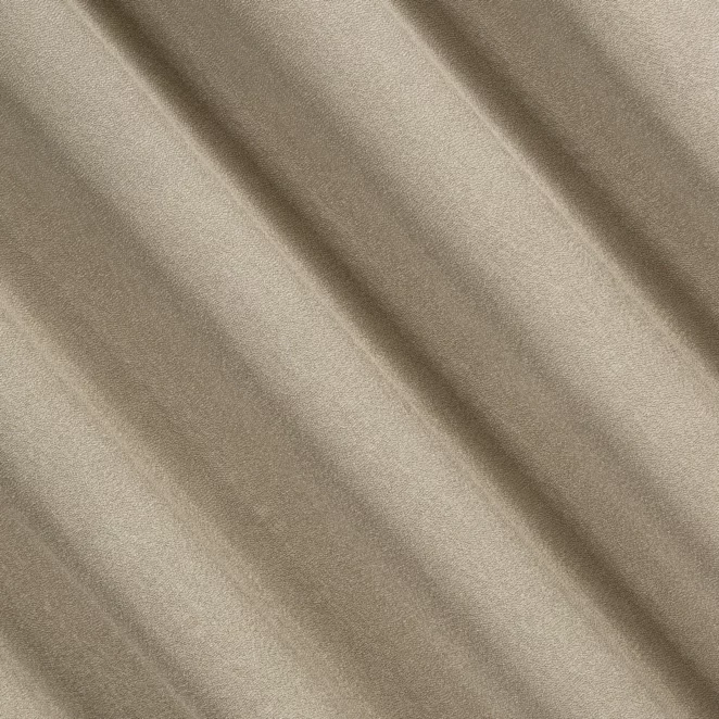 E118/6 Zasłona szyta na taśmie 5 cm ciemnokremowa z tkaniny strukturalnej z delikatnym połyskiem