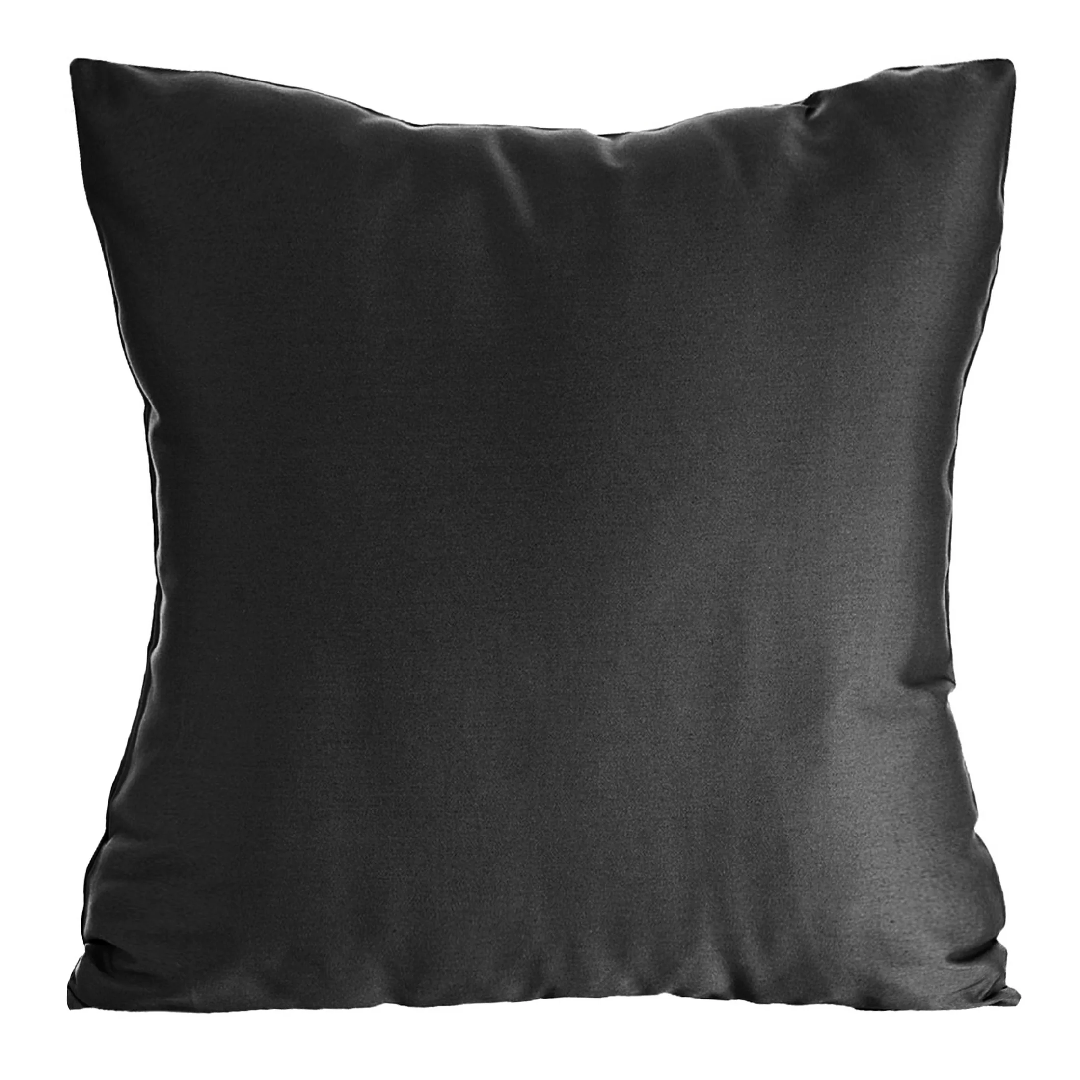 Poszewka na poduszkę 40x40 cm z satyny bawełnianej czarna NOVA | eurofirany
