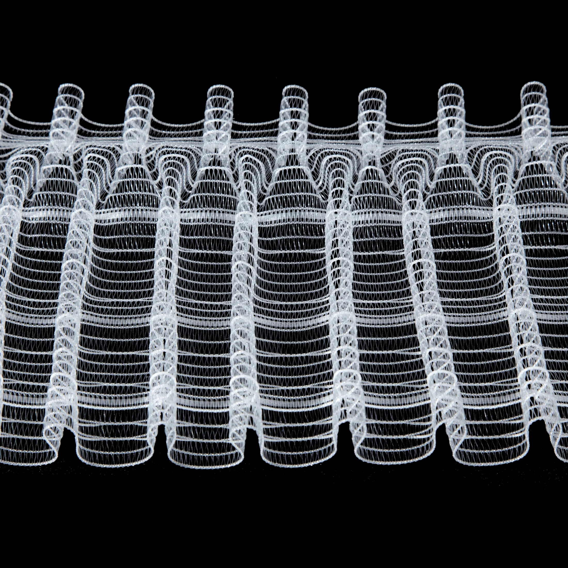 Taśma marszcząca typu SMOK do firan i zasłon, marszczenie 1:2