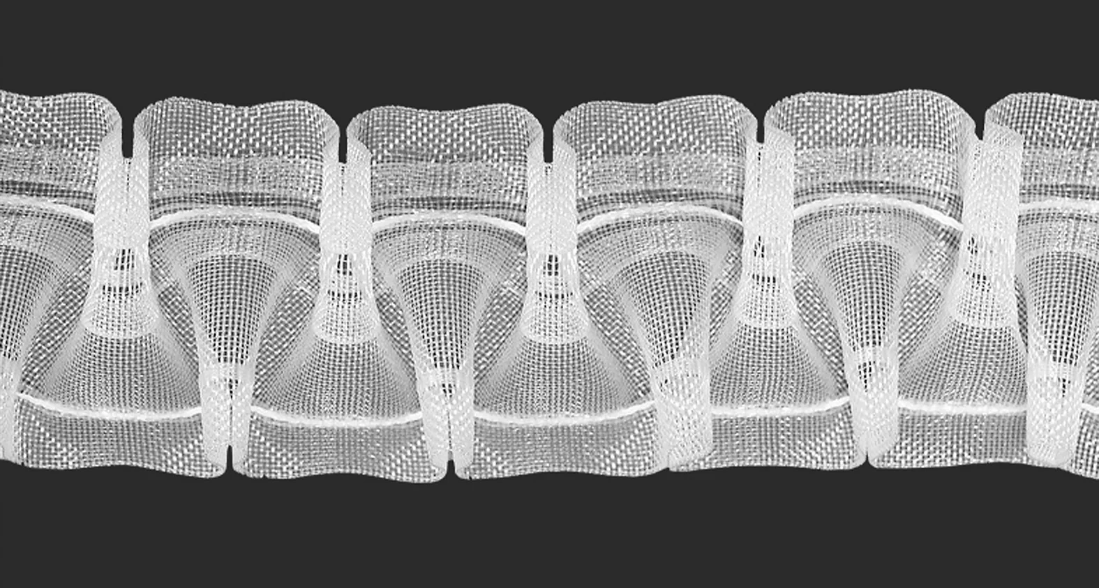 Taśma marszcząca SMOK do firan i zasłon, marszczenie 1;2,5