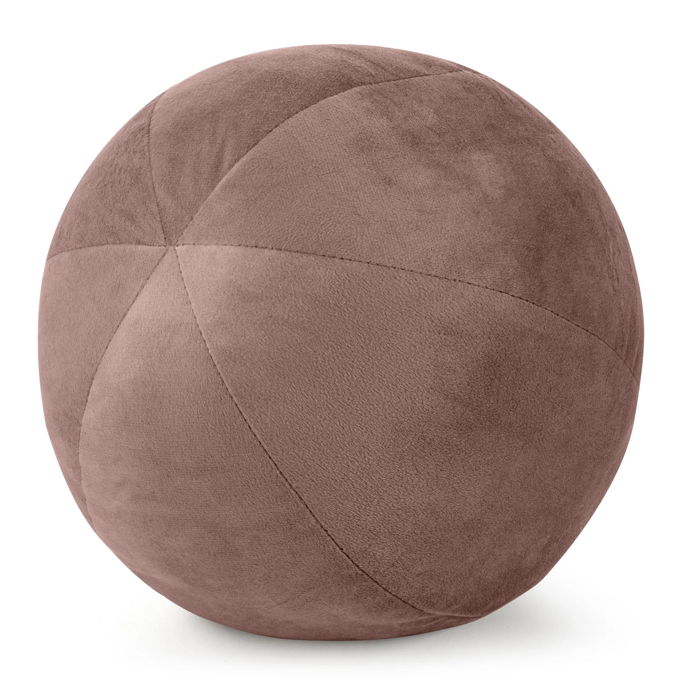 Poduszka dekoracyjna w formie kuli średnica 24 cm welwetowa ciemnoróżowa GAJA