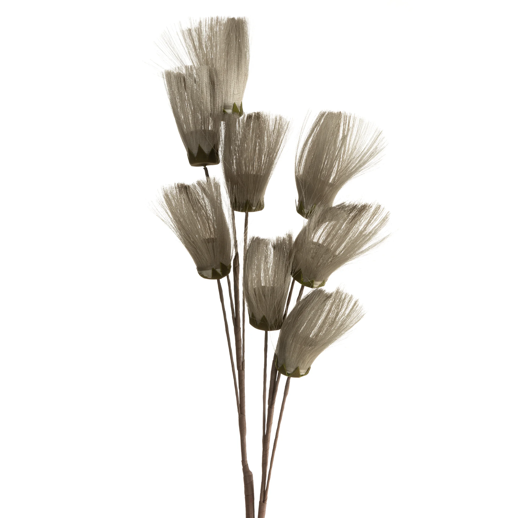 Kwiat sztuczny trawa pampasowa popielata z ozdobnym pióropuszem 80 cm