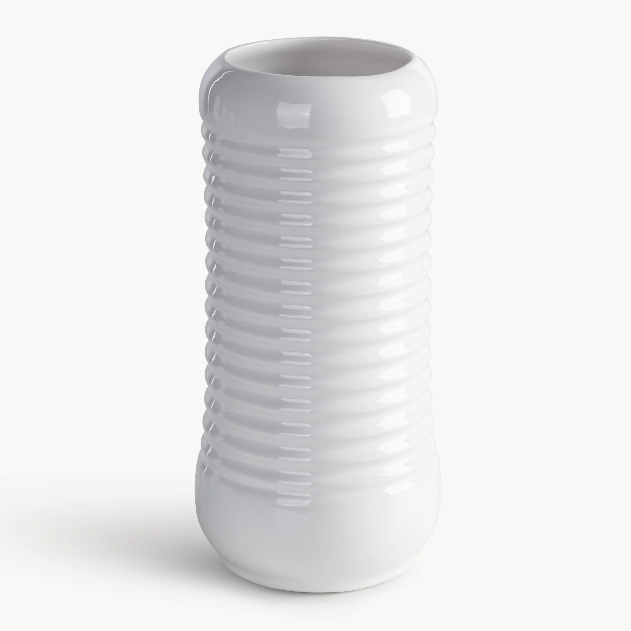 Wazon dekoracyjny o minimalistycznej formie z wytłaczanymi prążkami JASON | eurofirany