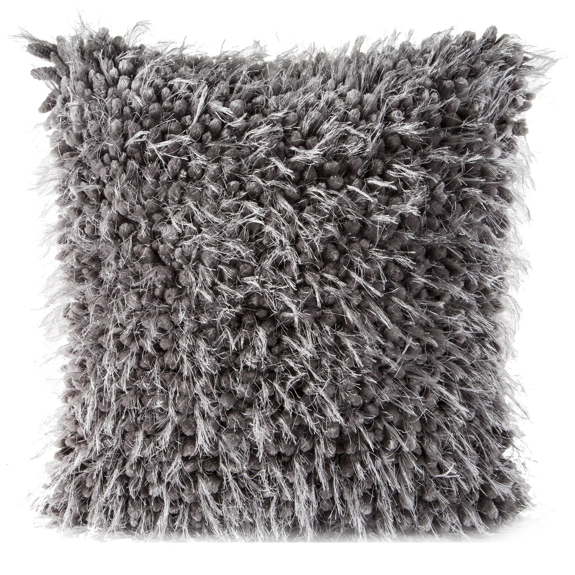 Poszewka na poduszkę 40x40 cm kolor grafitowy z puszystej tkaniny KORAL | eurofirany