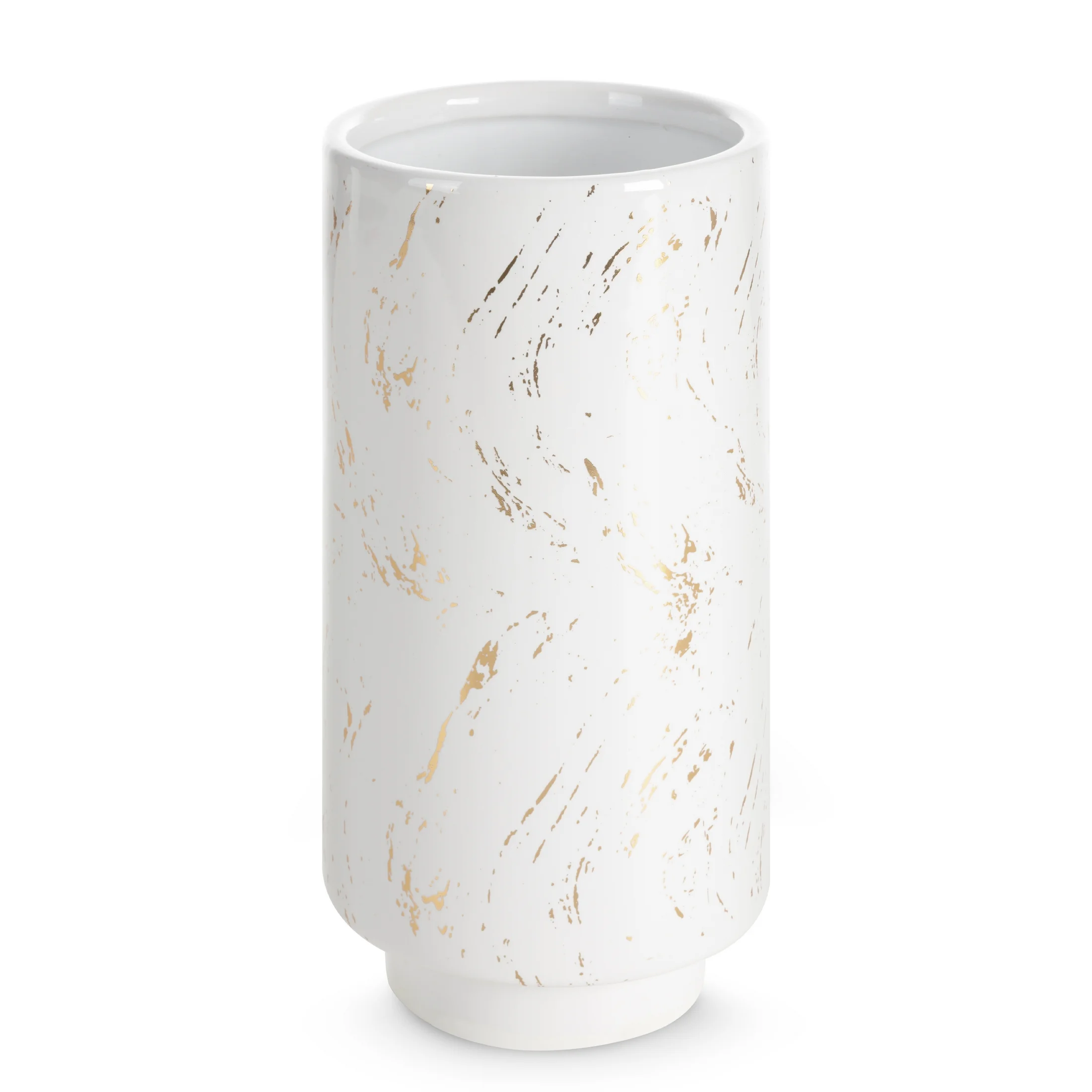 Wazon dekoracyjny ARIELA 2 zdobiony przecieranym wzorem | eurofirany