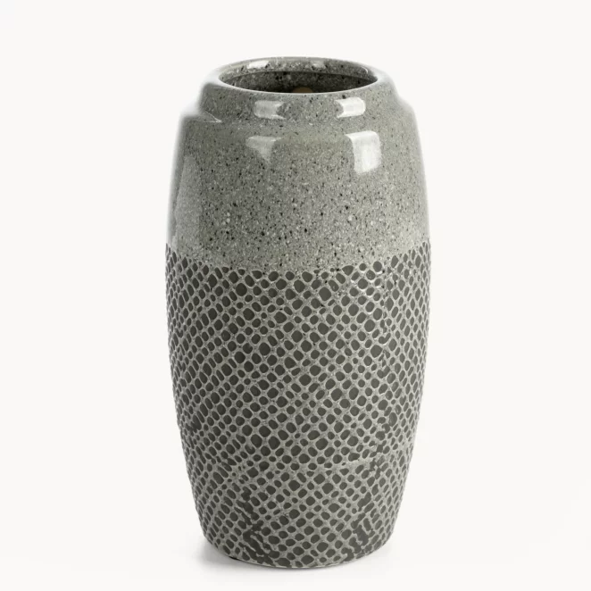 Wazon dekoracyjny stalowy w nowoczesnej stylistyce 13x25 cm NORI