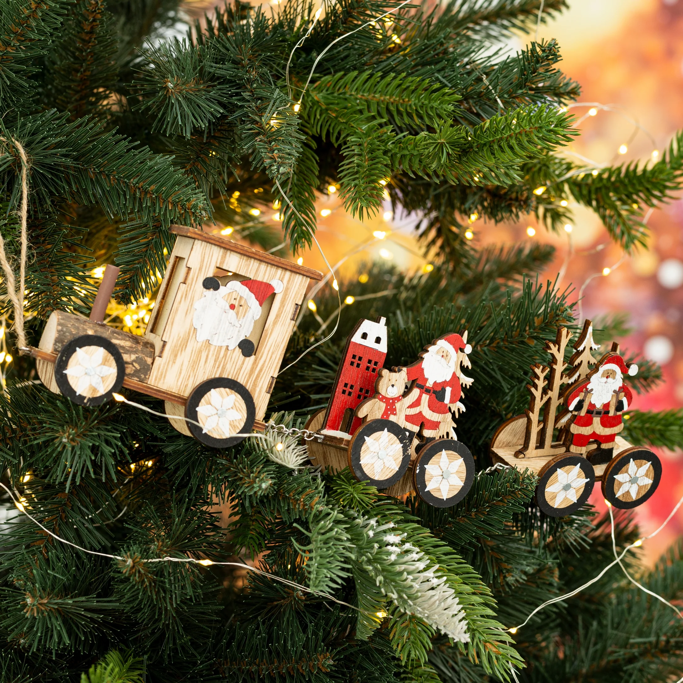 Ozdoba choinkowa ciuchcia w stylu eko | eurofirany