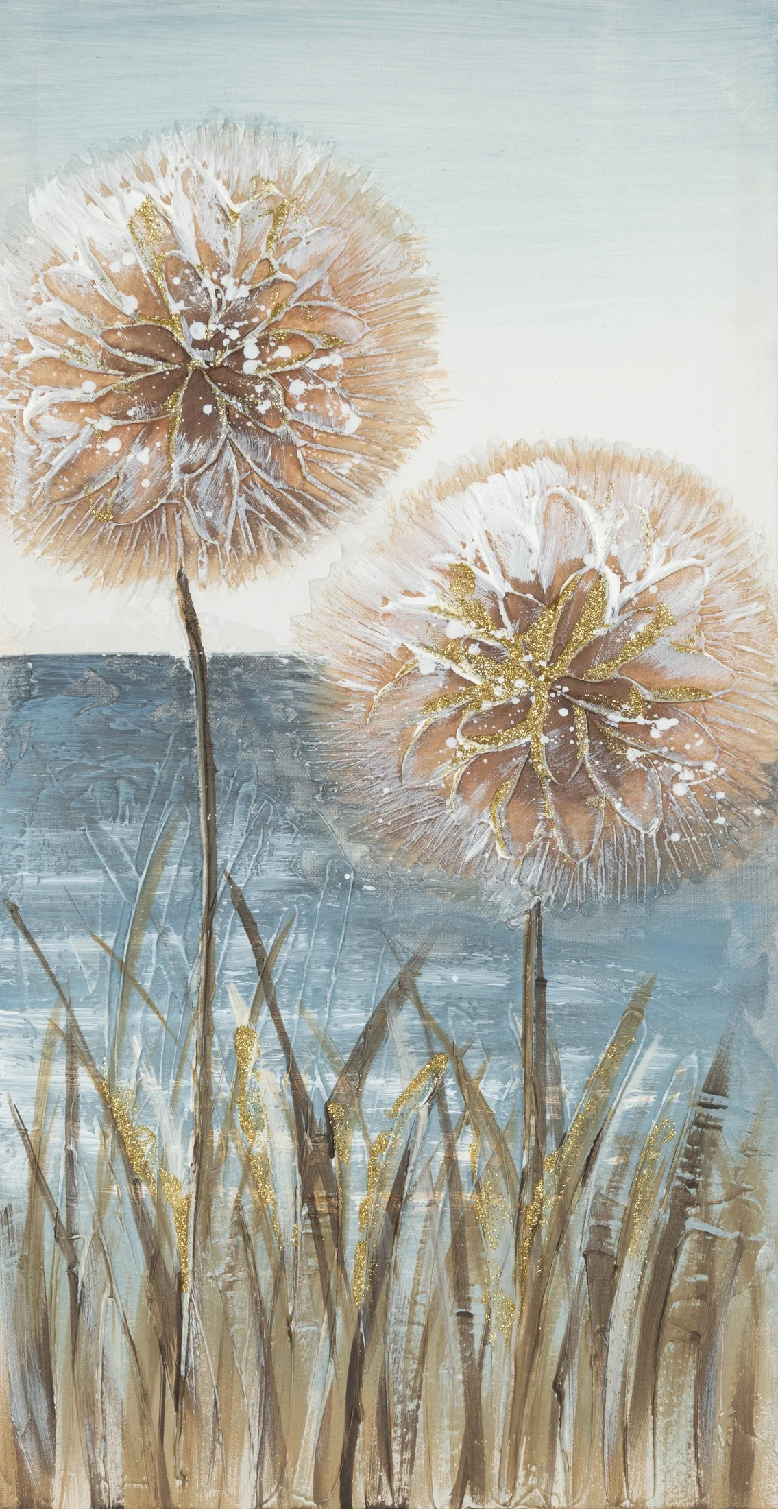 Obraz AIR 1 ręcznie malowany na płótnie dmuchawce nad brzegiem morza | eurofirany